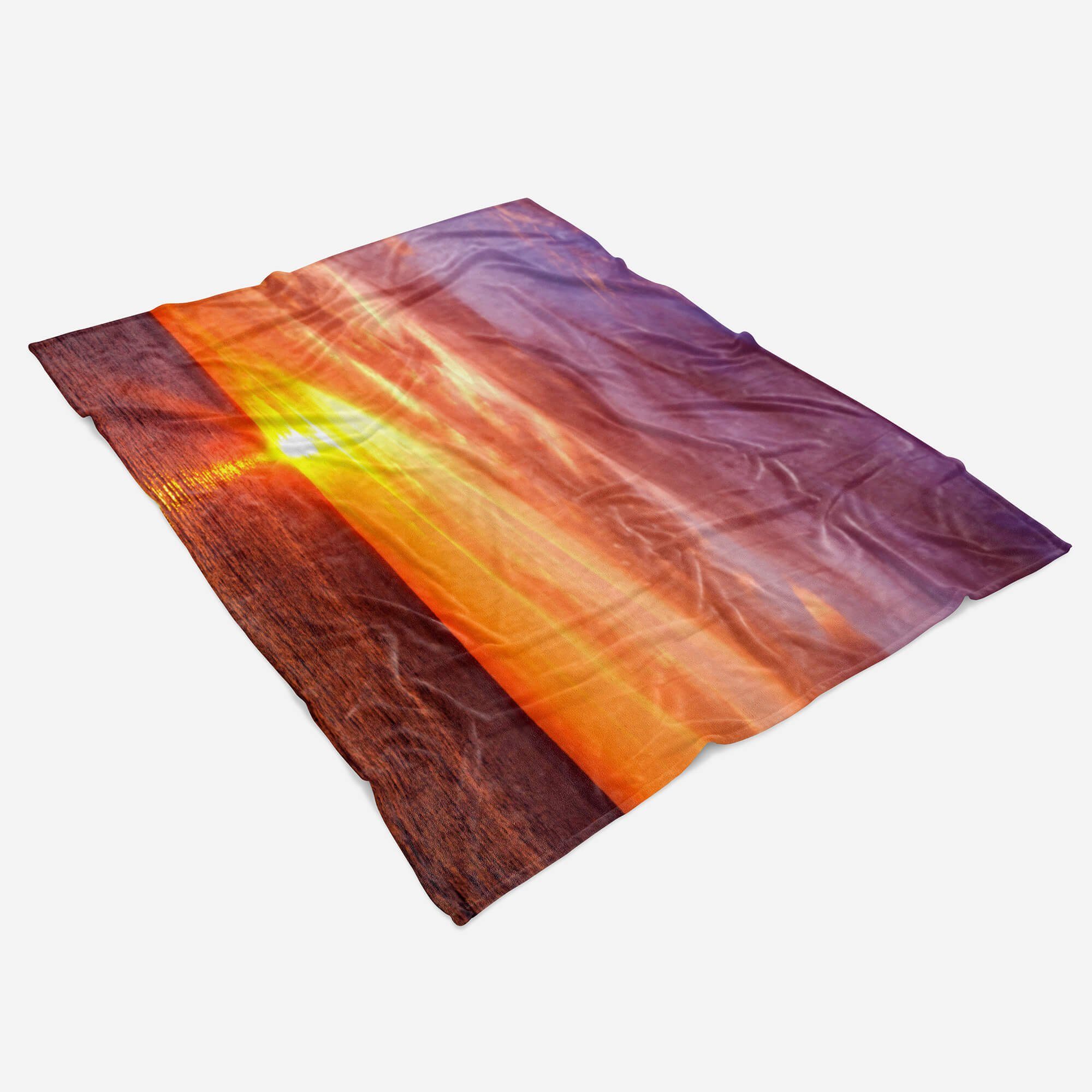 Fotomotiv Art Meer (1-St), Horizont mit Sinus Strandhandtuch Kuscheldecke Saunatuch Handtuch Handtuch Sonn, Baumwolle-Polyester-Mix Handtücher