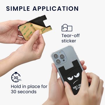 kwmobile Kartenetui 2x Stick-on Kartenhalter für Kreditkarten (1-tlg), Silikon Halter - für bis zu 4 Karten oder Bargeld - Wallet