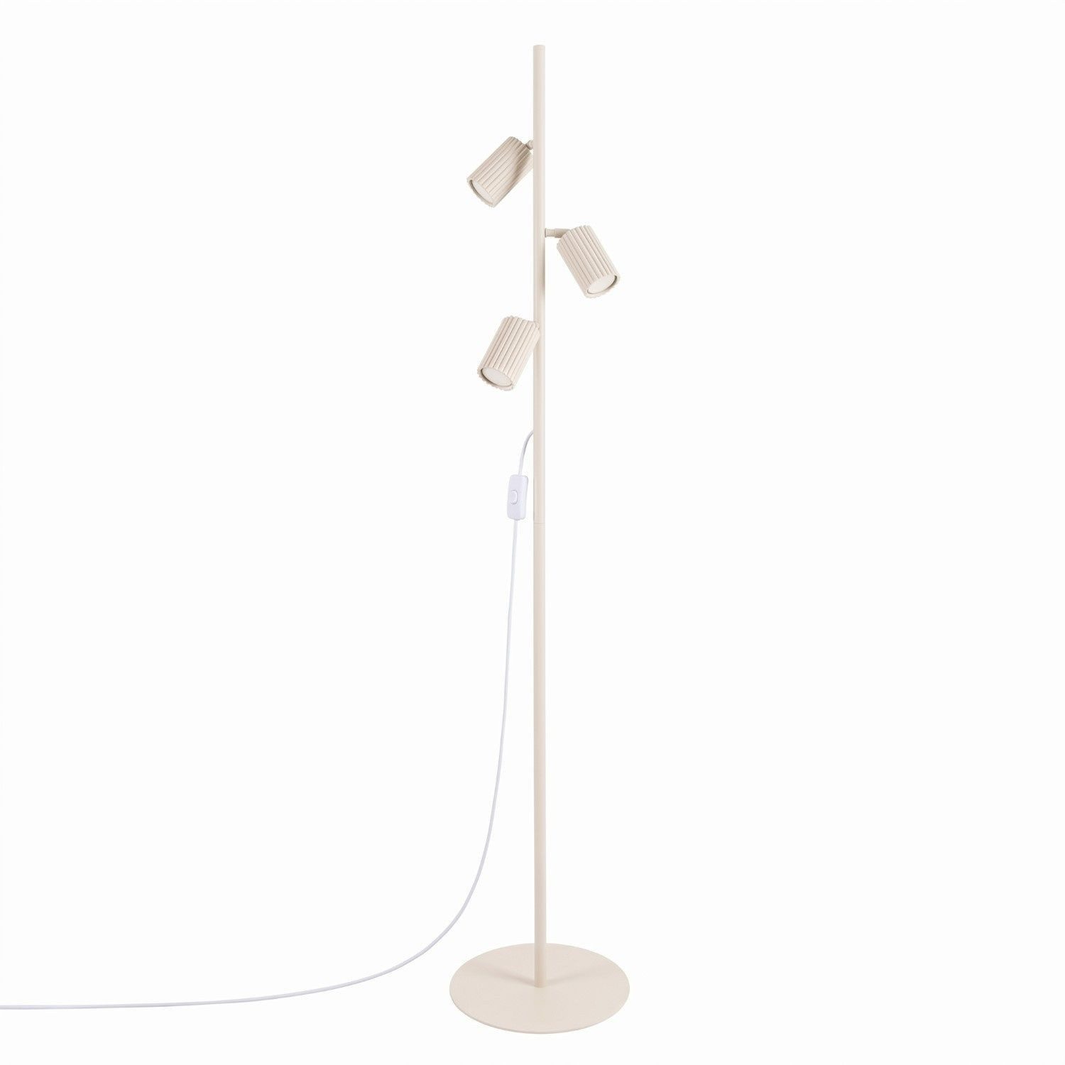 Licht-Erlebnisse Stehlampe BERTA, ohne Leuchtmittel, GU10 verstellbar 155 cm hoch 3-flammig Modern