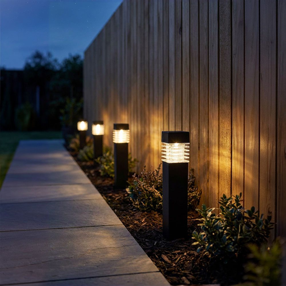 GLOBO LIGHTING LED Außen-Stehlampe, LED-Leuchtmittel fest verbaut, Warmweiß, Außenleuchten Gartenlampen Solarleuchten Stehlampen