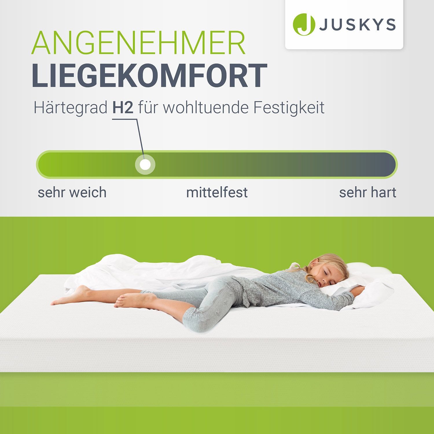 Kaltschaummatratze, Juskys, 10 cm hoch, Gute Luftzirkulation, optimaler Schlafkomfort, leicht und wendig