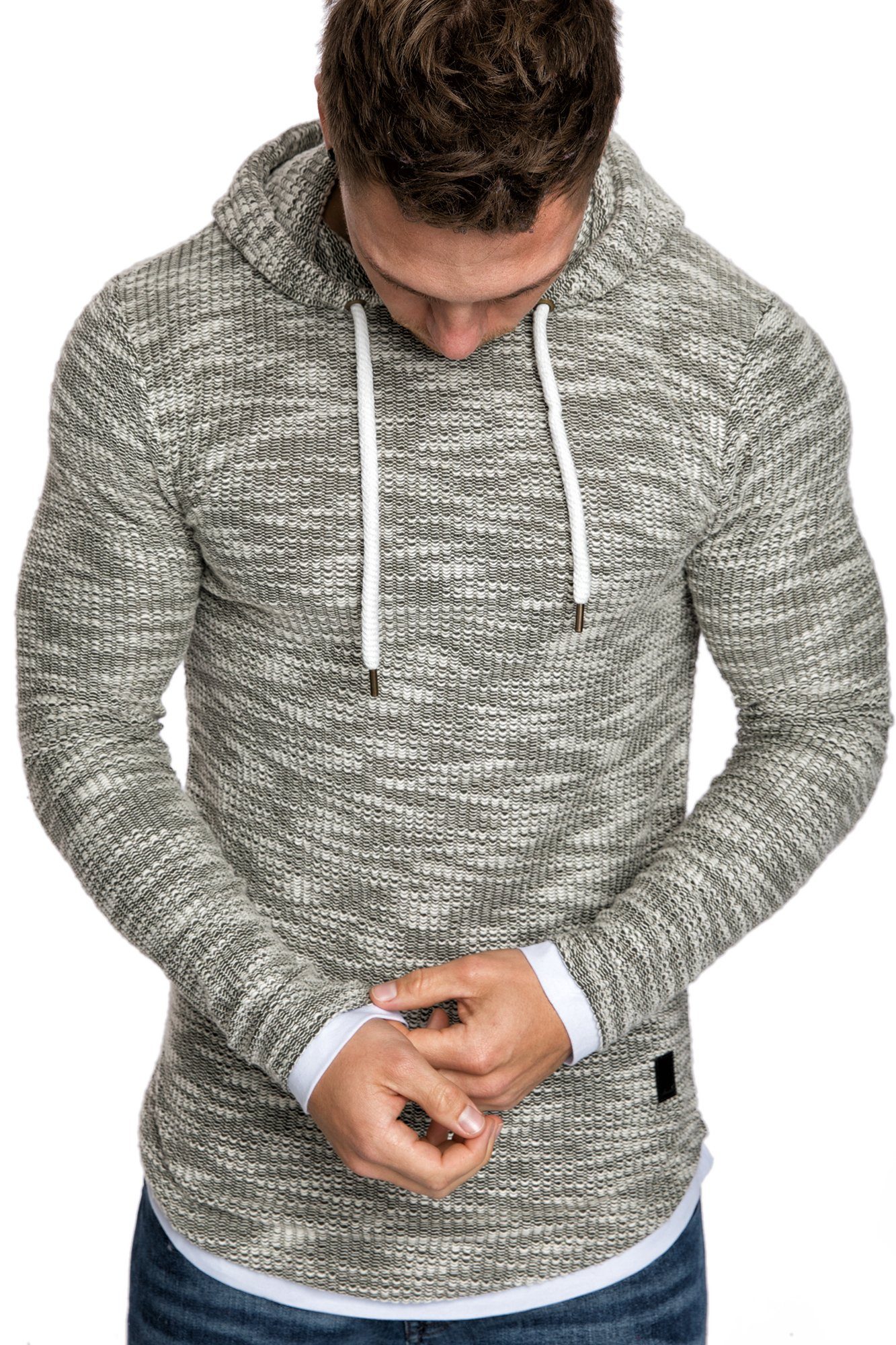Amaci&Sons Kapuzenpullover LEXINGTON Kapuzenpullover Herren 2in1 Oversize Hoodie Pullover Sweatshirt