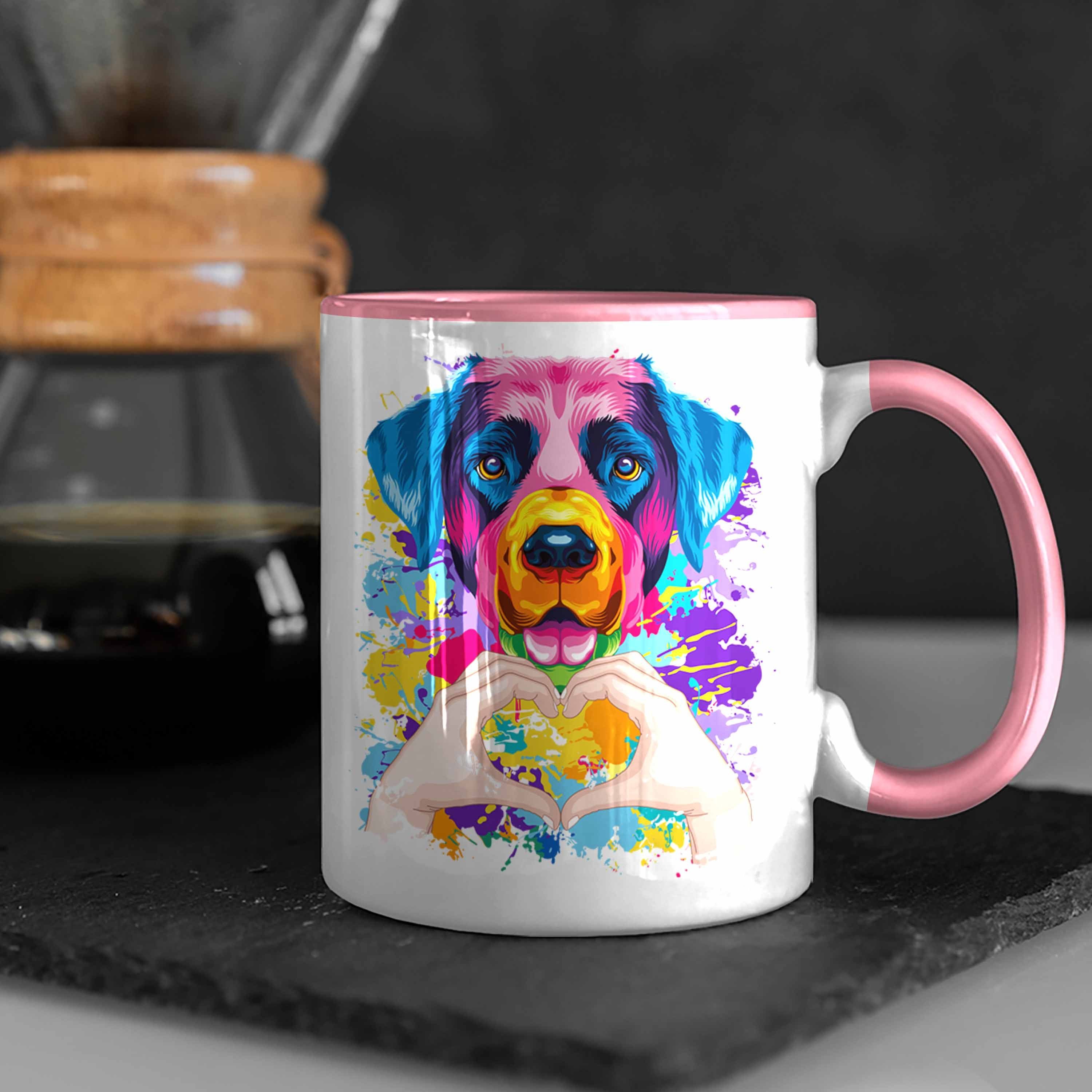 Lustiger Trendation Tasse Love Spruch Tasse Farbe Labrador Geschenkid Geschenk Besitzer Rosa