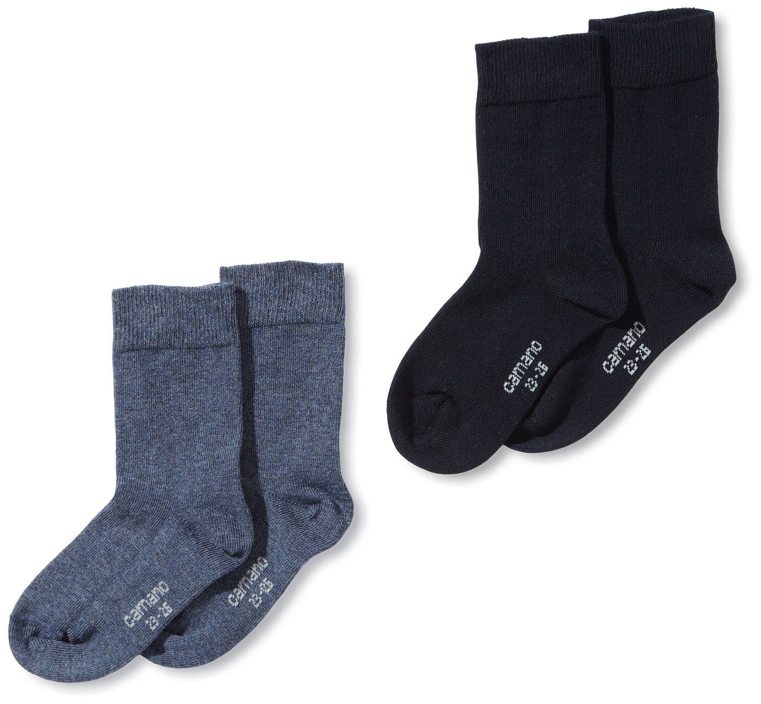 Baumwolle Pack, Camano Strümpfe, Paar) Langsocken oder 2x2er Jungen Mädchen Socken, (Packung, Socken 4-Paar, 4 CA3702