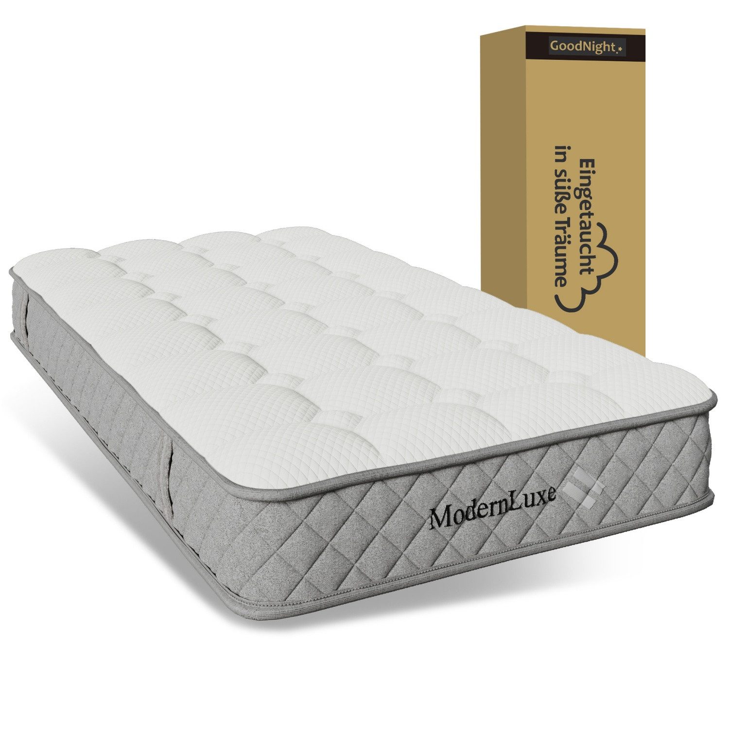 Boxspringmatratze Orthopädische Kaltschaummatratze, ANYSUN, 21 cm hoch, (Mattress mit 7-Zonen-Taschenfederkern, Härtegrad H3 (mittelfest), 20 cm Höhe,Bambuskohle-Schaumstoff, Kaltschaummatratze