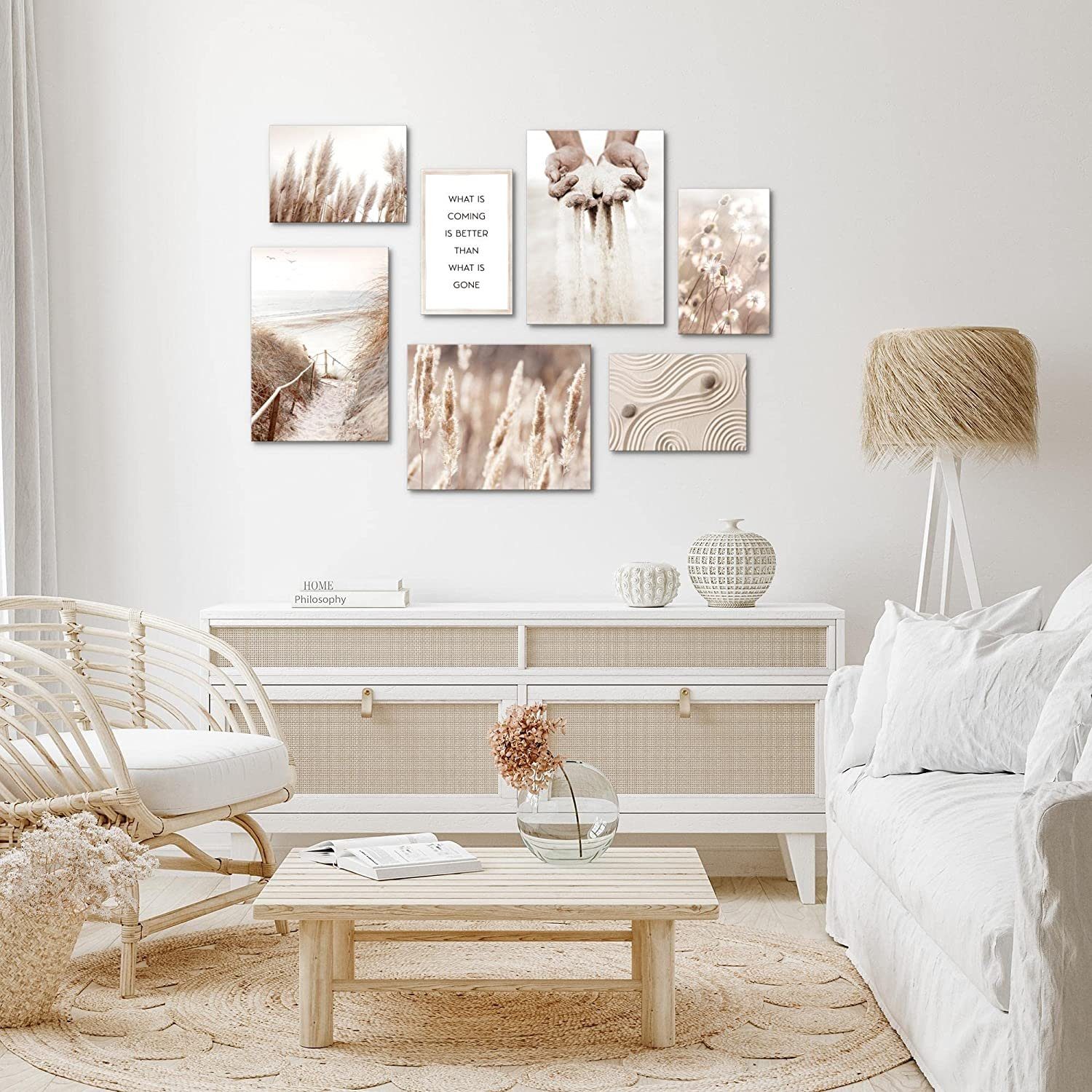 Novart Wandbild Wandbilder Wohnzimmer Boho Natur günstig online kaufen