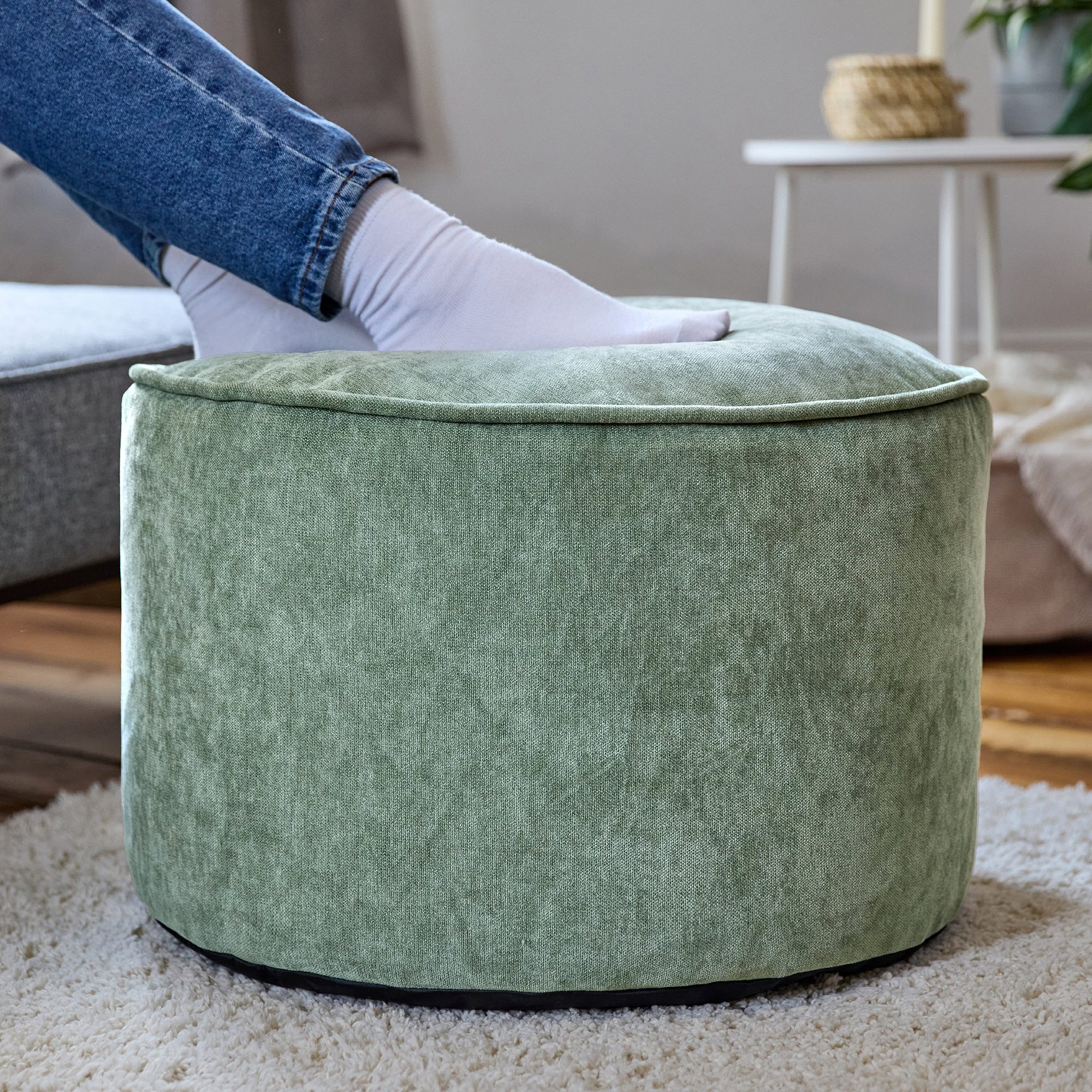 icon Pouf XL aus Chenille „Milano“, mit Füllung günstig online kaufen