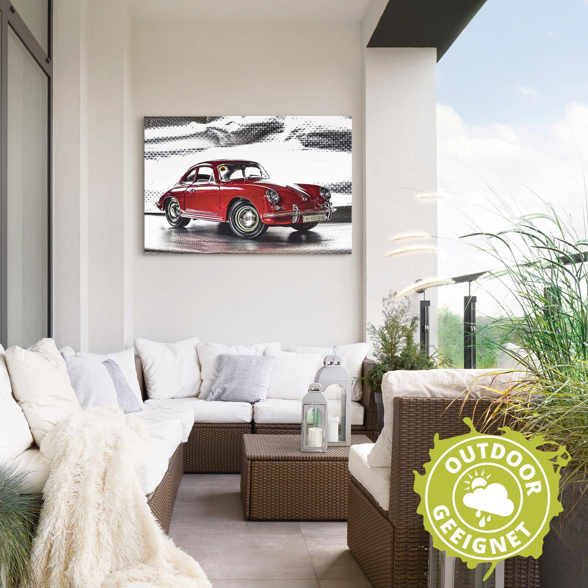 Artland Wandbild Klassiker - Der Porsche 356, Auto (1 St), als Alubild, Outdoorbild, Leinwandbild, Poster, Wandaufkleber