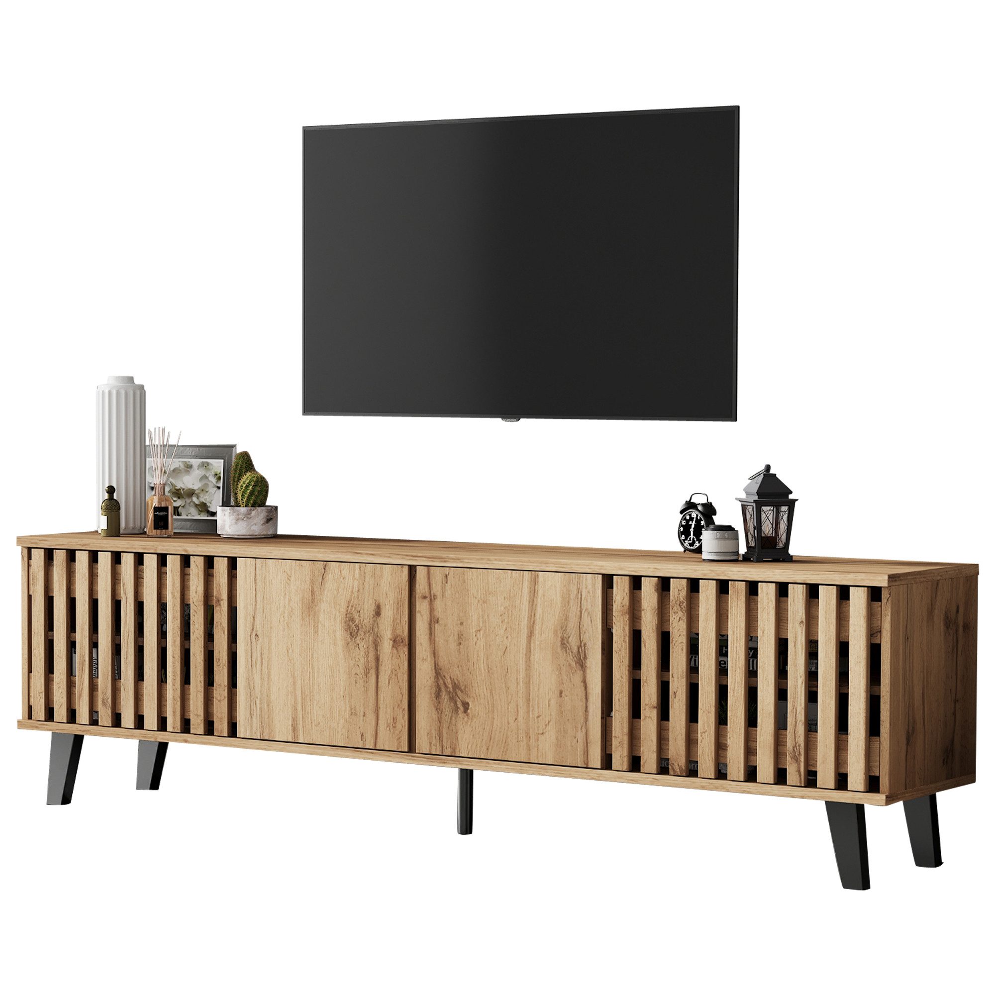 OKWISH Lowboard in Originalholzfarbe (TV-Ständer, TV-Konsolen-Entertainment günstig online kaufen