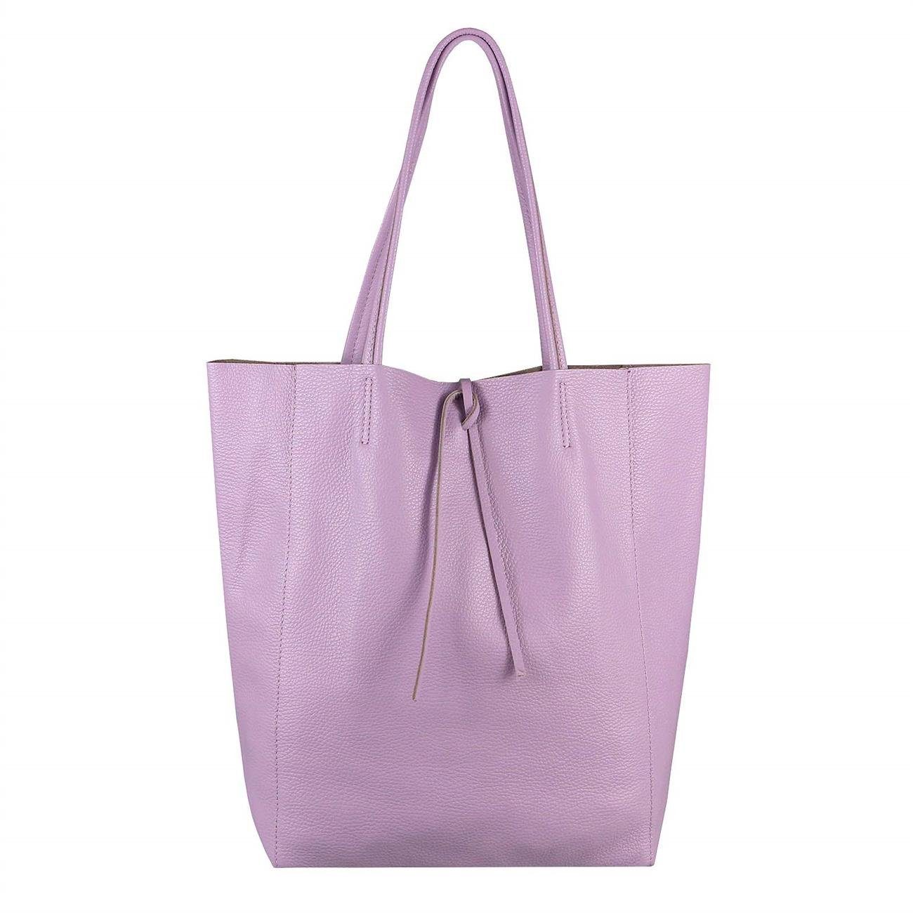 ITALYSHOP24 Schultertasche Made in Italy Damen Leder Tasche Schultertasche, ein Leichtgewicht, als Handtasche, Henkeltasche tragbar