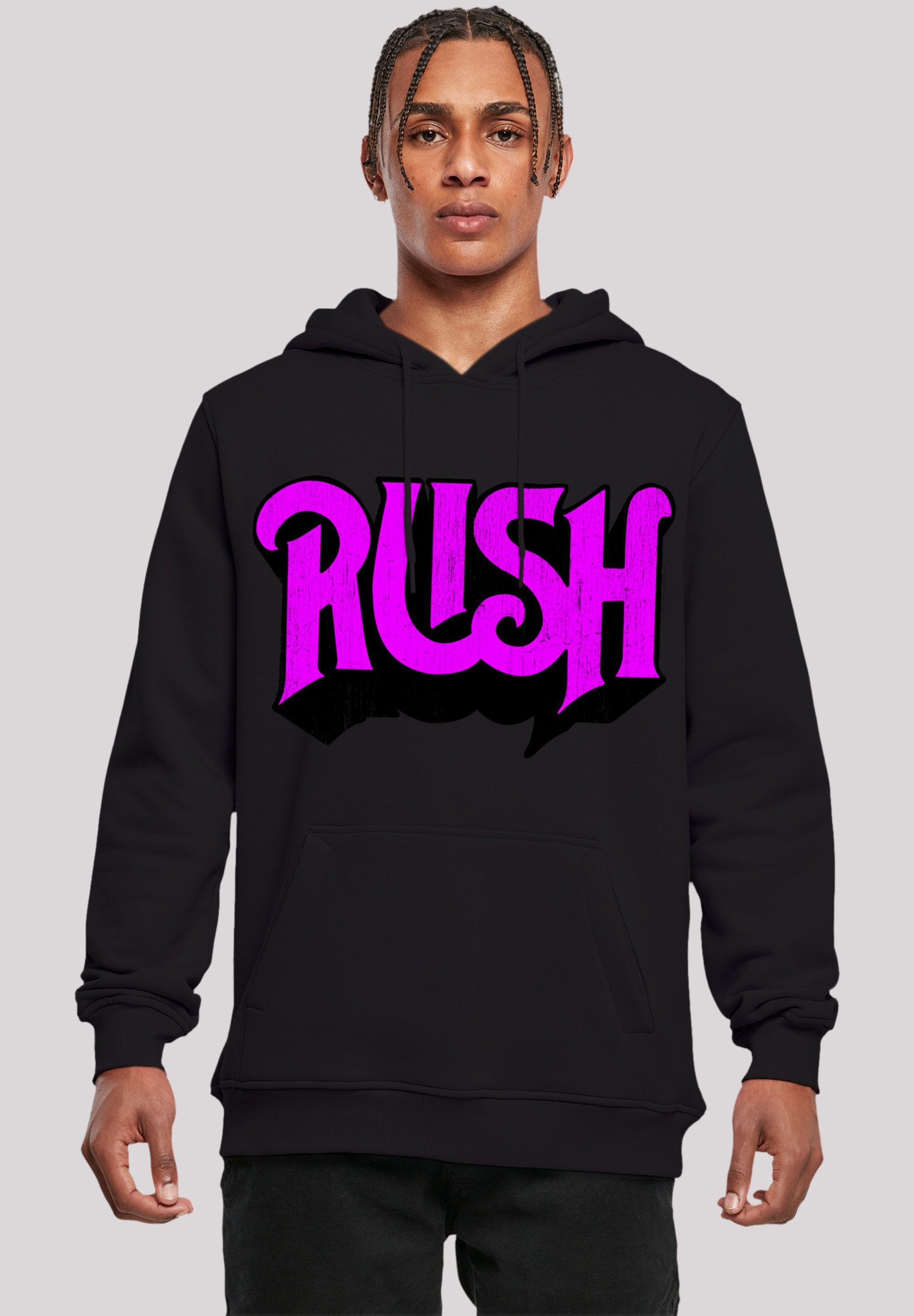 Rock Kängurutasche Logo geräumige Band Kapuzenpullover Rush Kapuze Qualität, und Premium Distressed F4NT4STIC Verstellbare