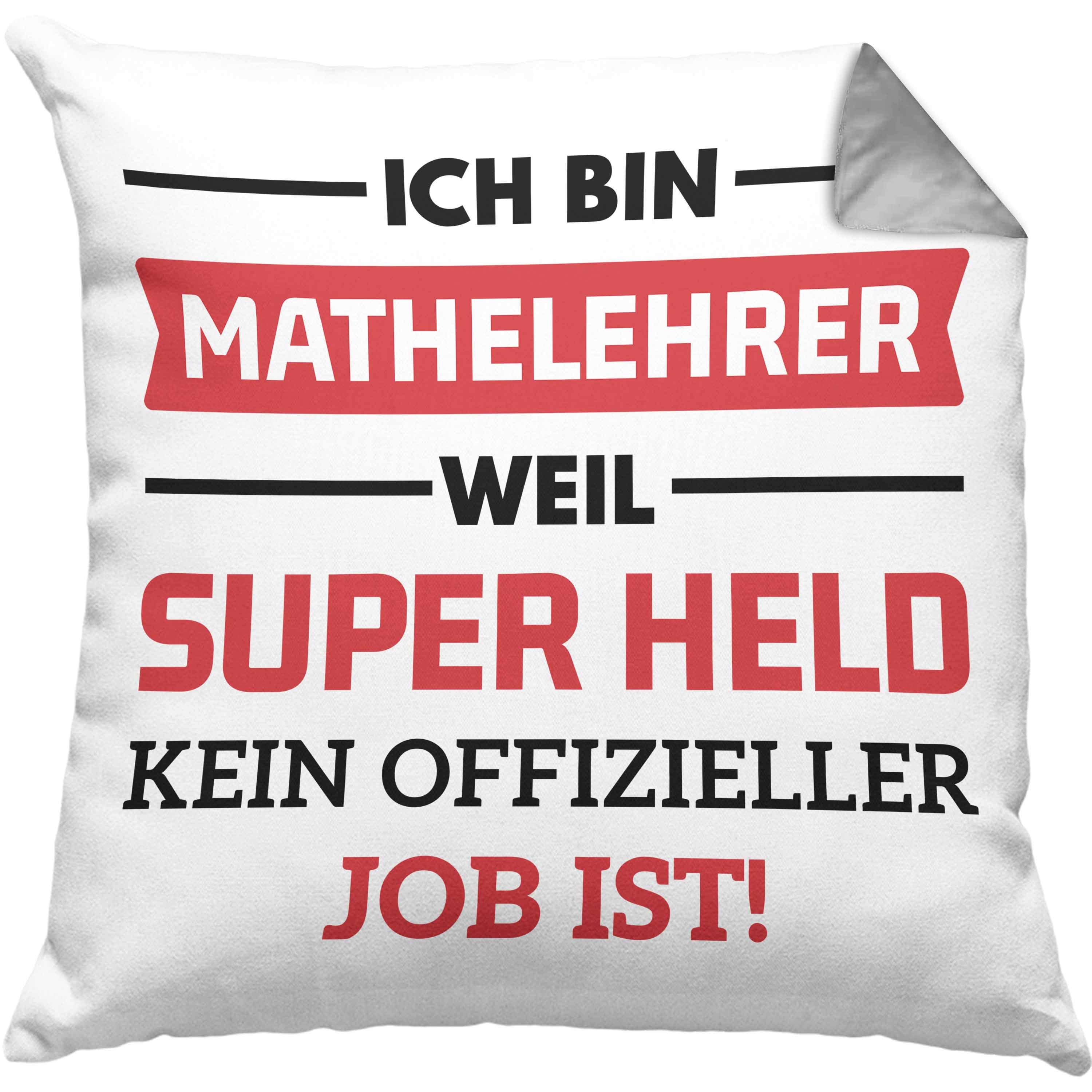 Trendation Dekokissen Mathelehrer Kissen mit Füllung 40x40 Mathematiker Kissen mit Füllung 4