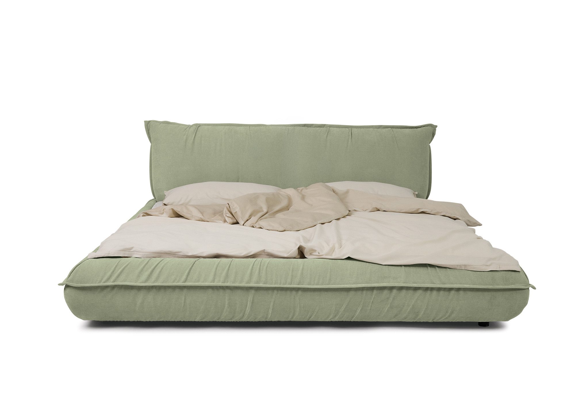 TOM TAILOR HOME Polsterbett PILLOW BED – lässiges Bett mit Kopfteil und Bettrahmen in Kissenform, besonders niedrige Optik – Bettrahmen mit abnehmbarem Bezug