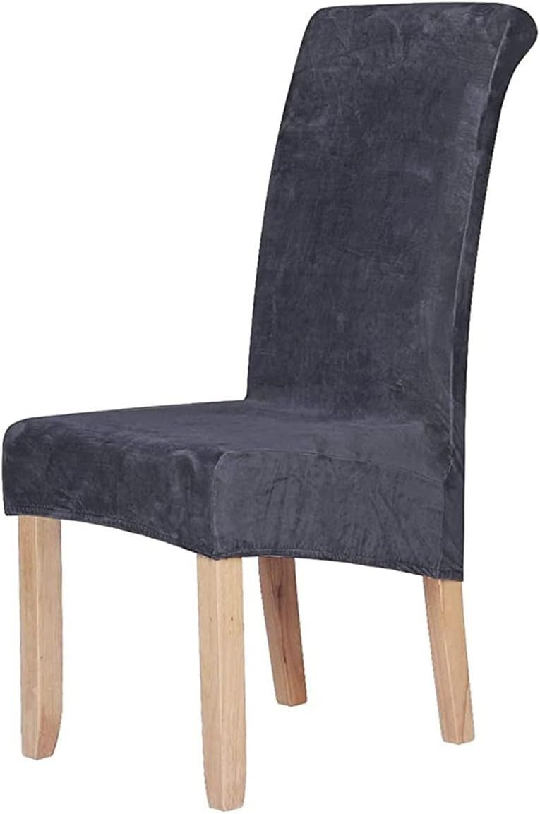 Agger Stuhlhusse Velvet Stretch Esszimmerstuhl Husse Stretch Abnehmbare, Stretch Abnehmbare Waschbar Stuhlbezug mit Gummiband