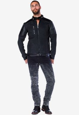 Cipo & Baxx Outdoorjacke mit stylischem Ärmelbesatz