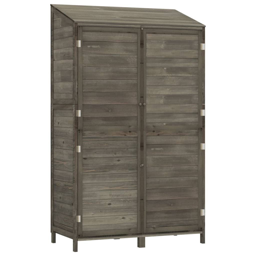 vidaXL Garten-Geräteschrank 102 x 52 x 1745 cm Gartenschrank Geräteschuppen Anthrazit 102x52x174,5