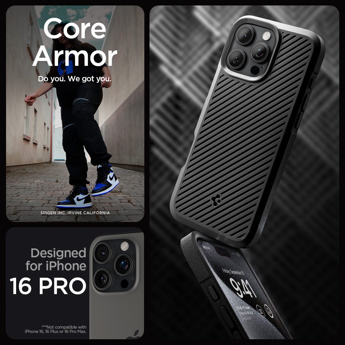 Spigen Smartphone-Hülle Handyhülle für iPhone 16 Pro Max Schutzhülle Robust Hülle Etui Case, Designer, Integrierter Stand, Robust, Stoßfest
