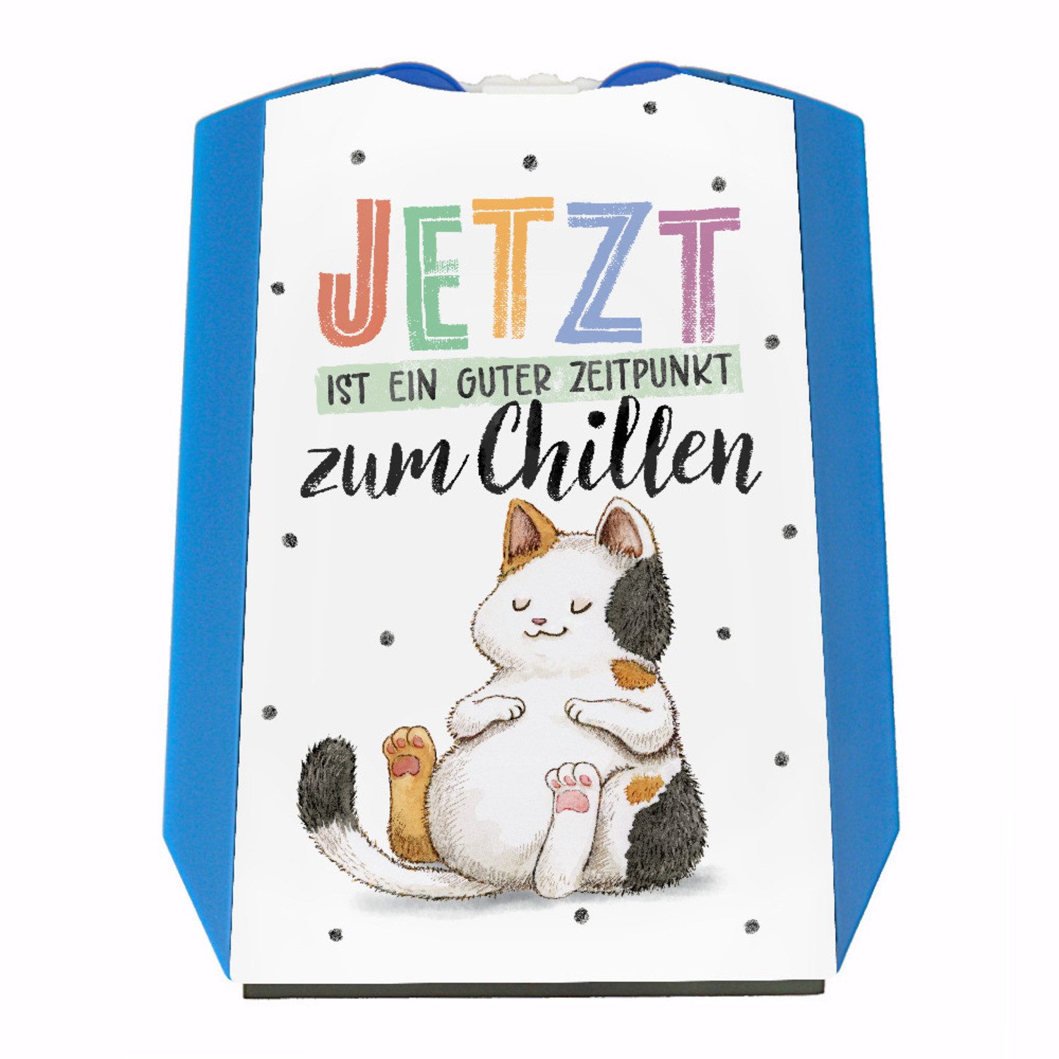 Parkscheibe Glückskatze Parkscheibe mit Spruch Ein guter Zeitpunkt zum Chillen