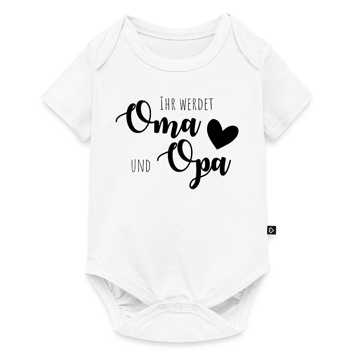 Spreadshirt Kurzarmbody Ihr werdet Oma und Opa Spruch Großeltern Kurzarm Tages Baby Body (1-tlg)