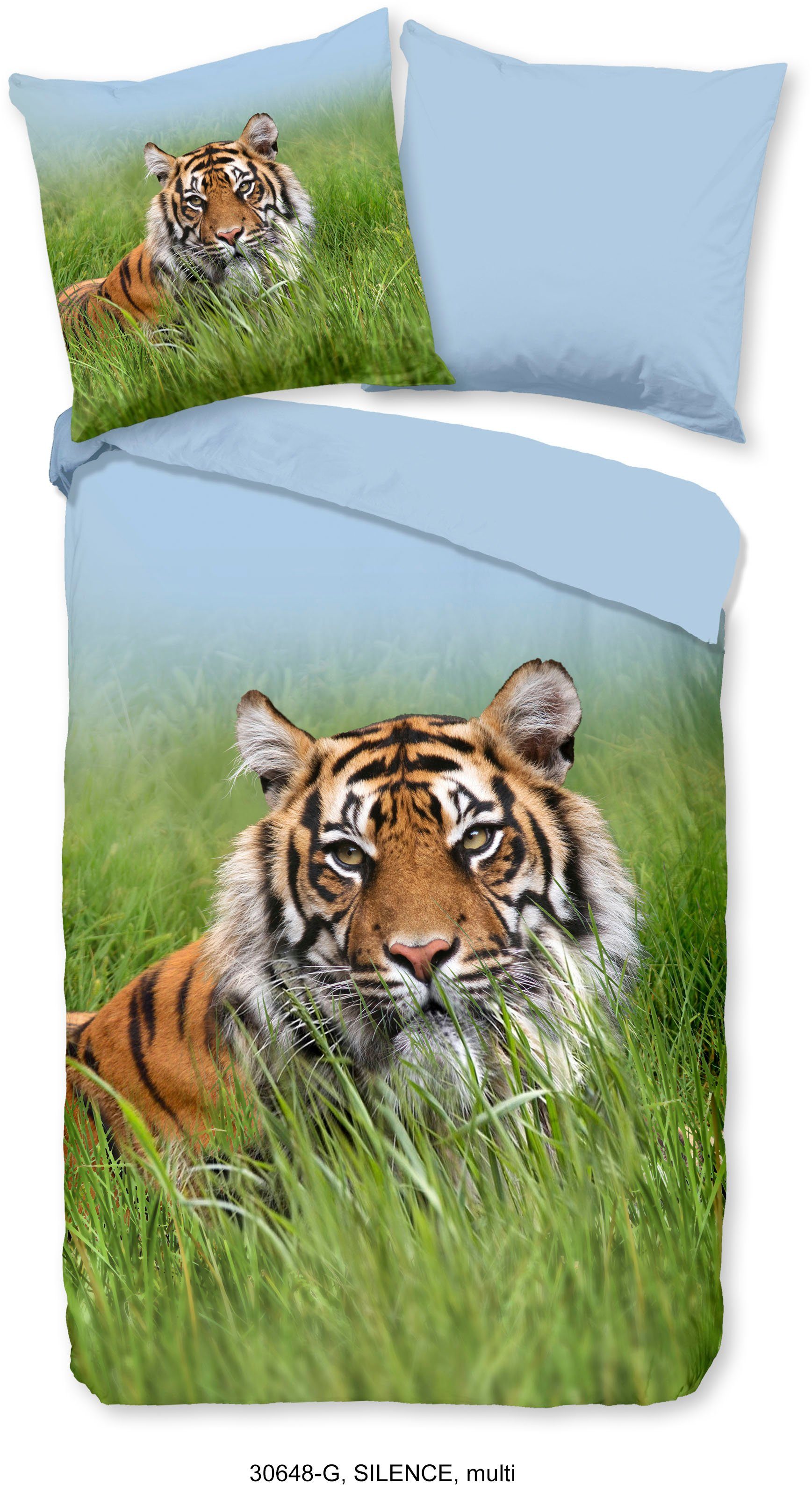 good morning Wendebettwäsche »Via«, 100% Baumwolle, 135x200, Reißverschluss günstig online kaufen