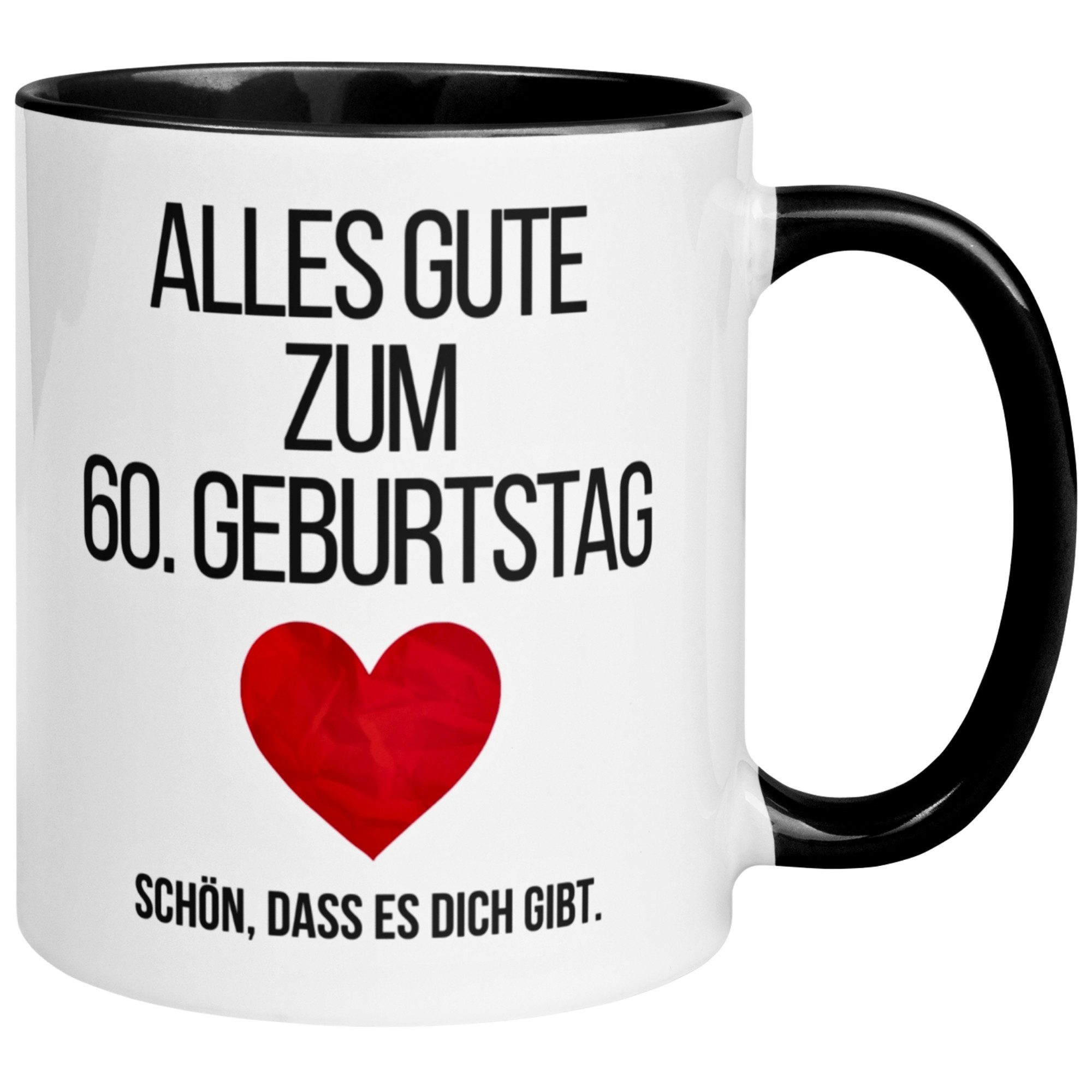 Momentals Tasse 60. Geburtstag Mann Frau – „Alles Gute“ – Geburtstagsgeschenk, Gratis Versand · Links-&Rechtshänder · Spülmaschinenfest