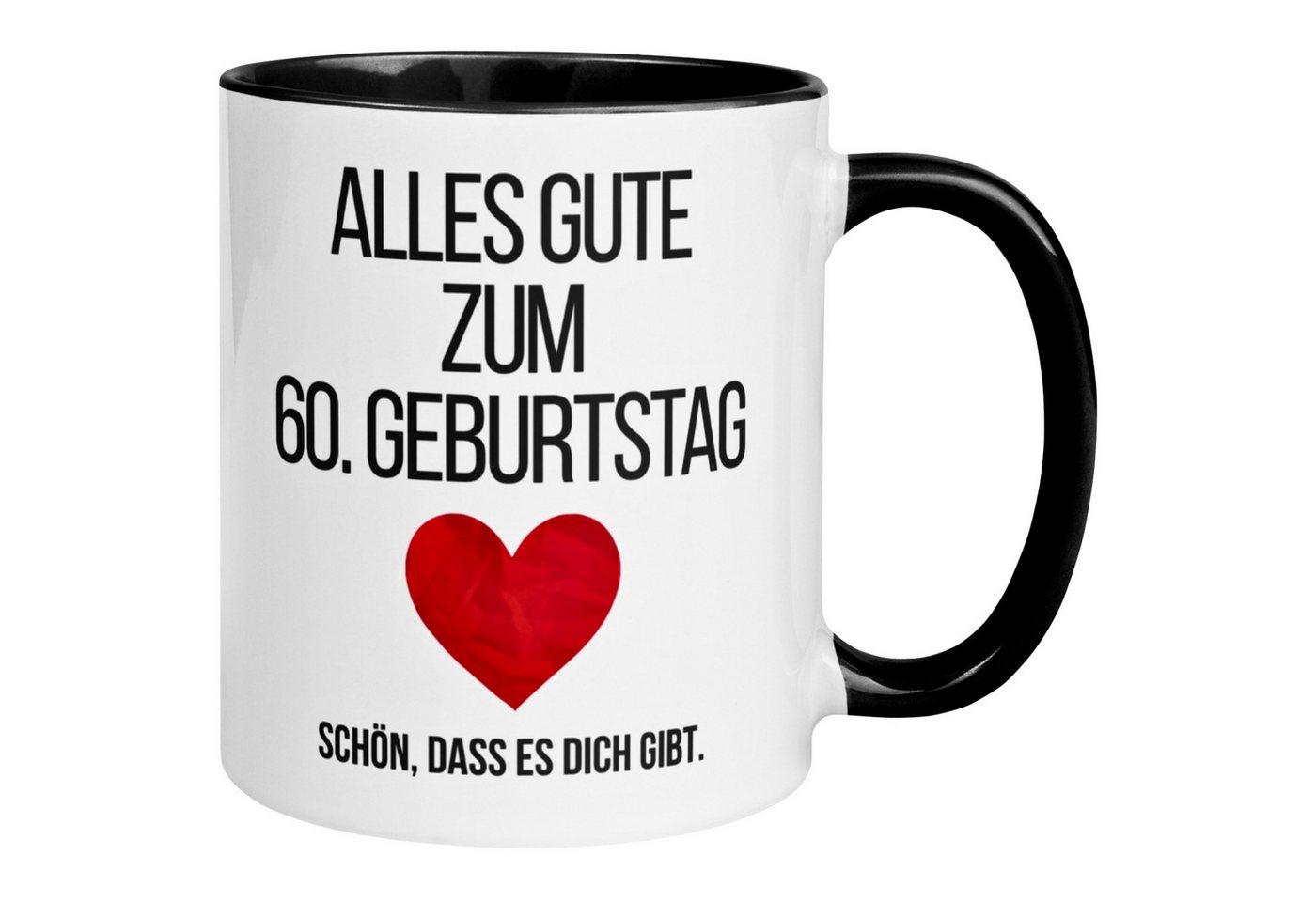 Momentals Tasse 60. Geburtstag Mann Frau – „Alles Gute“ – Geburtstagsgeschenk, Gratis Versand · Links-&Rechtshänder · Spülmaschinenfest