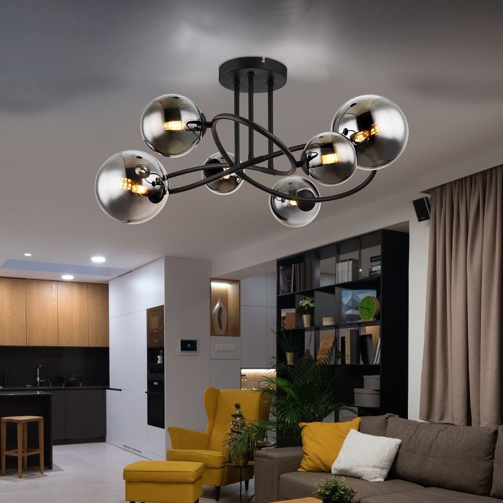 Deckenlampe Deckenleuchte Wohnzimmerleuchte Globo LED Deckenleuchte, LED Glas Metall