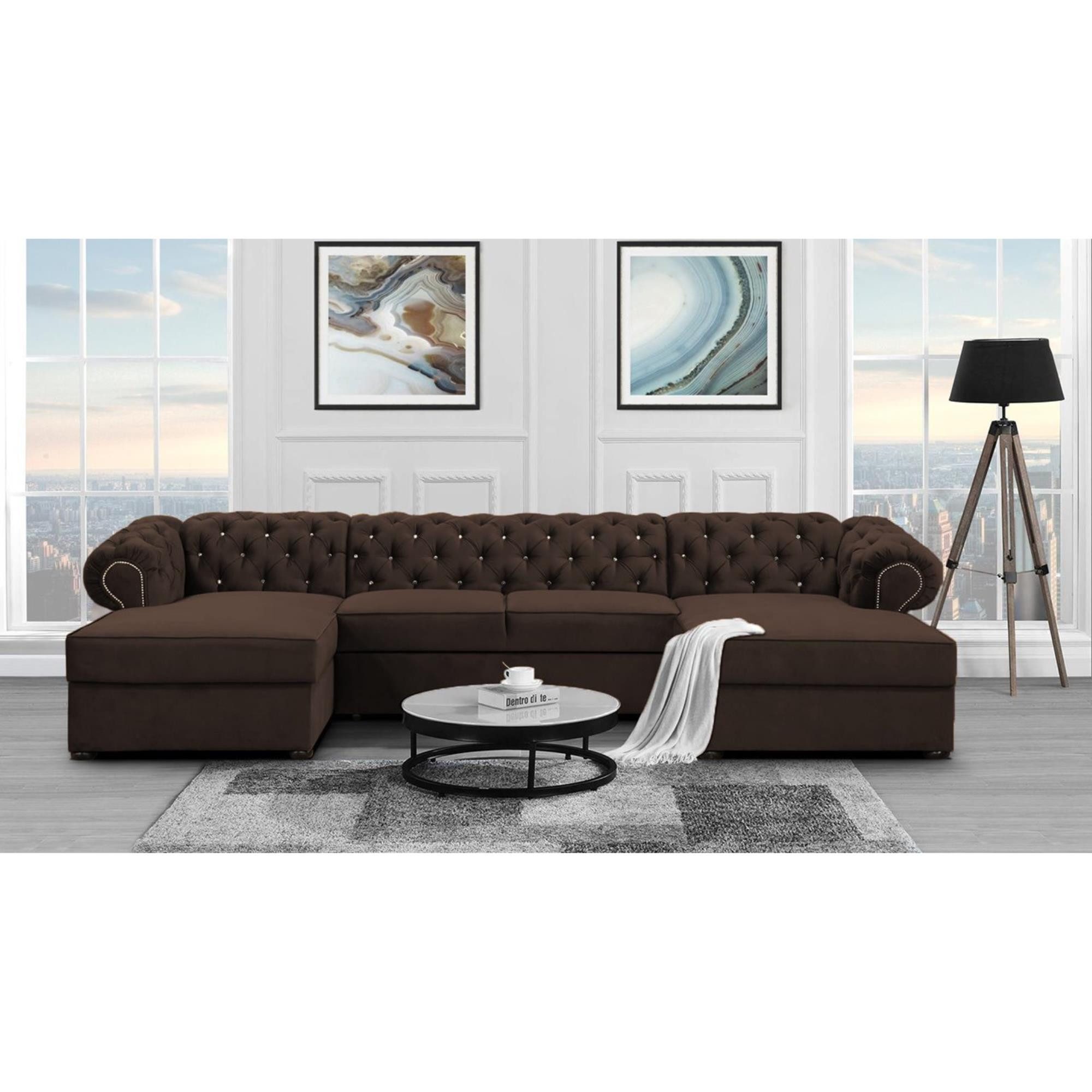 Beautysofa Ecksofa mit Schlaffunktion und zwei günstig online kaufen
