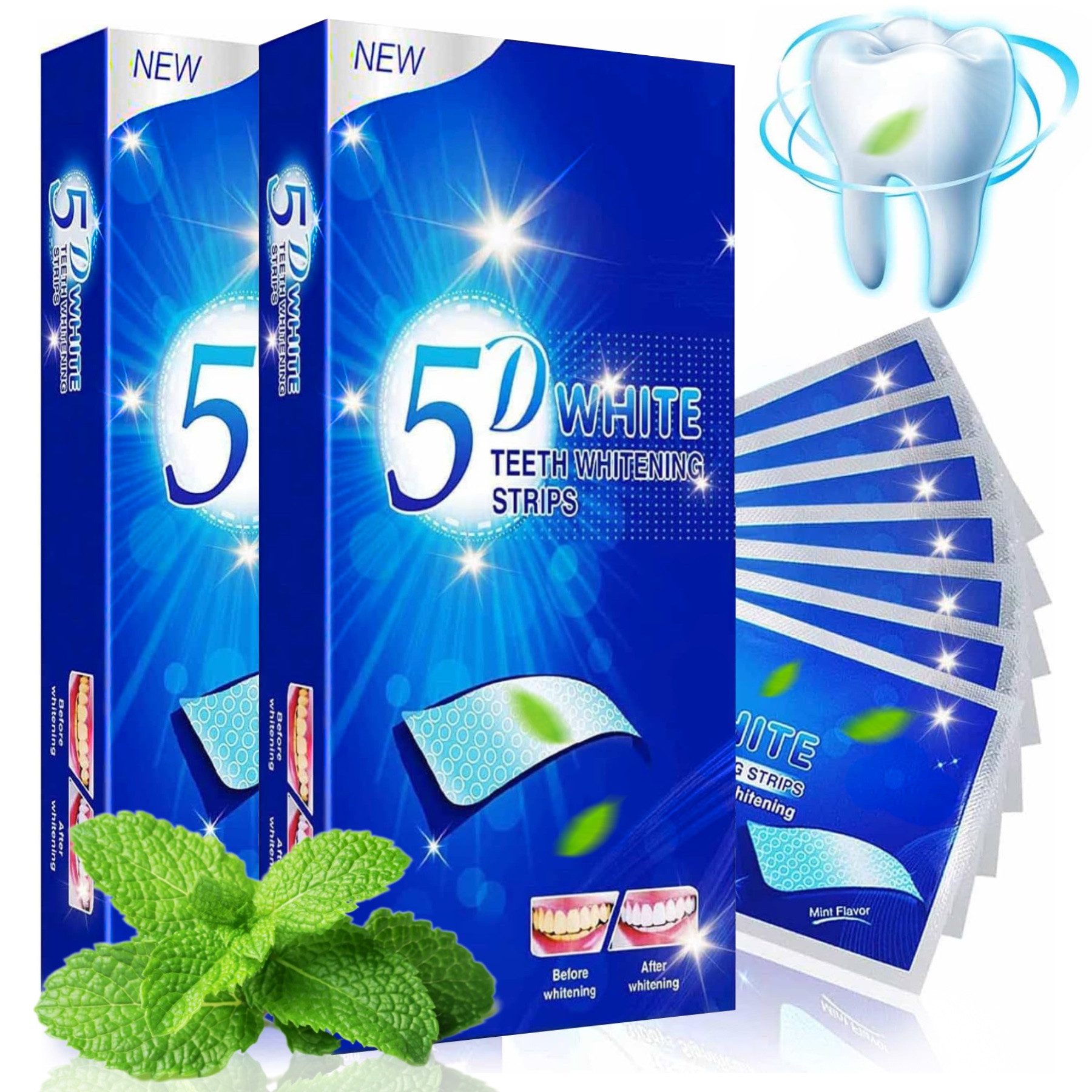 P-Beauty Cosmetic Accessories White Stripes Zahnweiß Zahnaufhellungstreifen Weiße Zähne Bleaching 5D, Bleaching