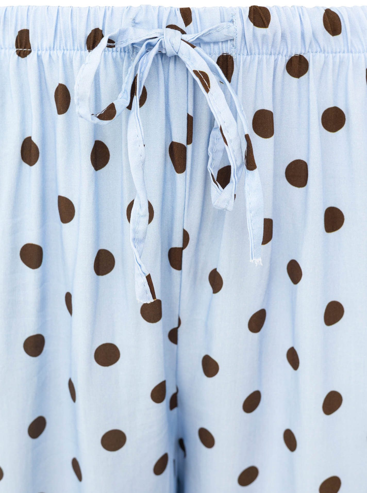 Zwillingsherz Stoffhose Sommerhose "Punkte" allover-Punktemuster, elastischer Bund mit Bindeband – Bild 5 von 5