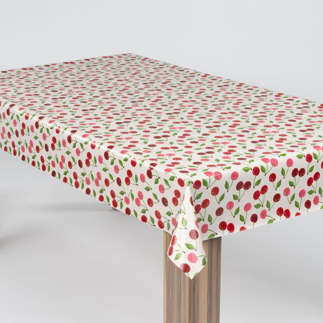 laro Tischdecke laro Wachstuch-Tischdecke Wachstischdecke Kirsche günstig online kaufen