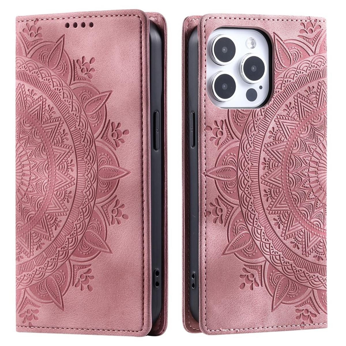 CoverKingz Handyhülle Hülle für Apple iPhone 16 Pro Handyhülle Flip Case Cover Etui Mandala, Mandala