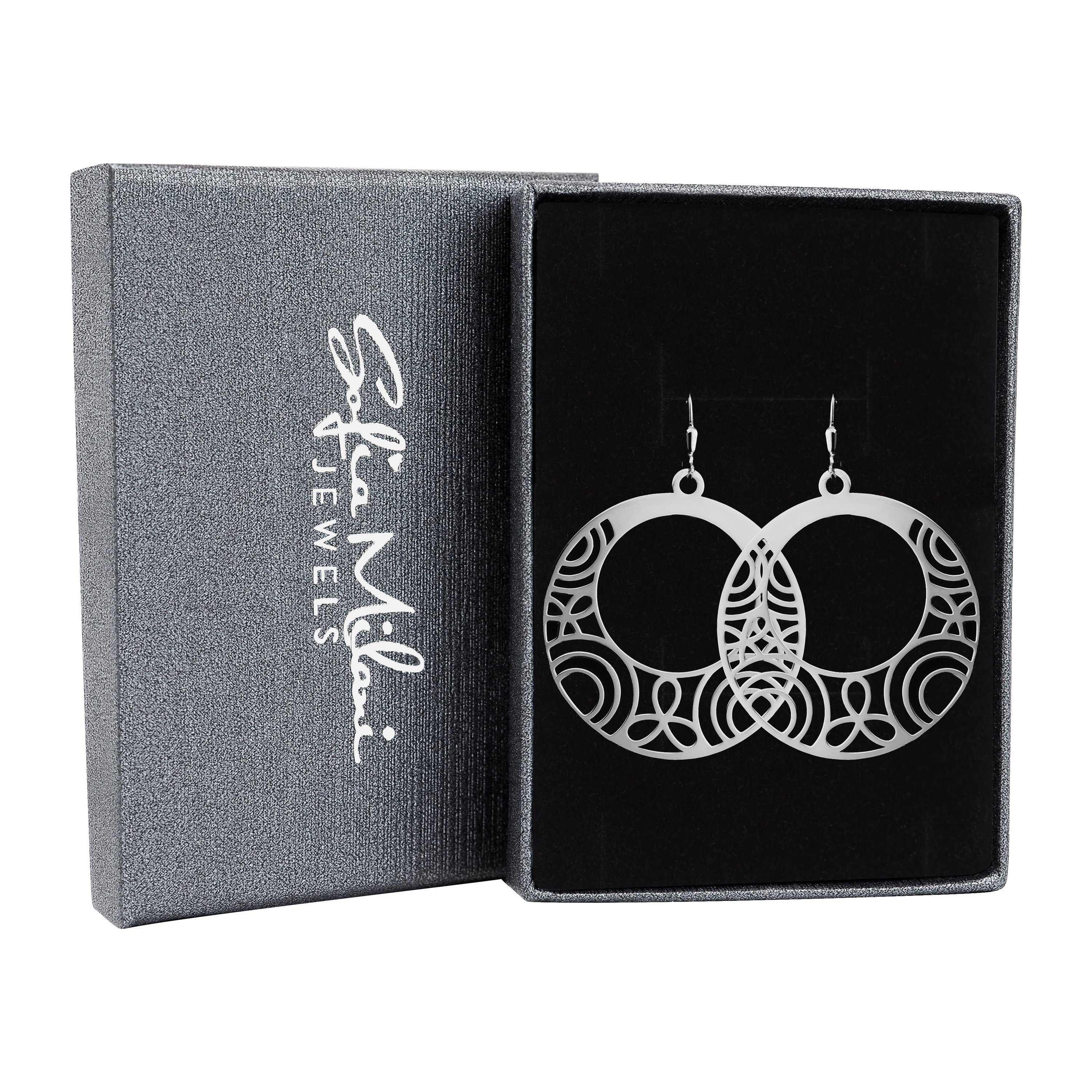 Paar Ohrhänger 925 Silber Ornament, Schmuck Milani Damen Sofia