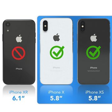 EAZY CASE Handyhülle Slimcover Clear für Apple iPhone X / iPhone XS 5,8 Zoll, durchsichtige Hülle Ultra Dünn Silikon Backcover TPU Telefonhülle Klar