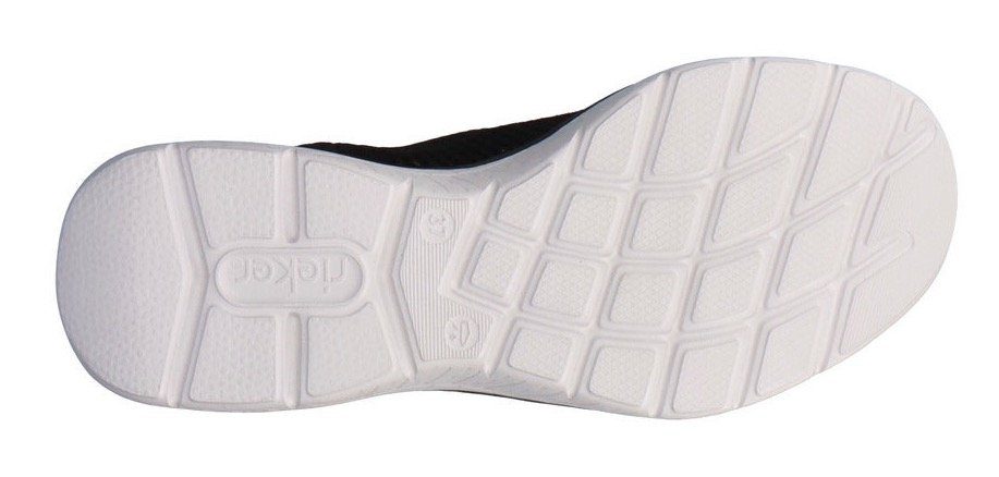 Elastik-Einstieg schwarz Sneaker Slip-On mit Rieker