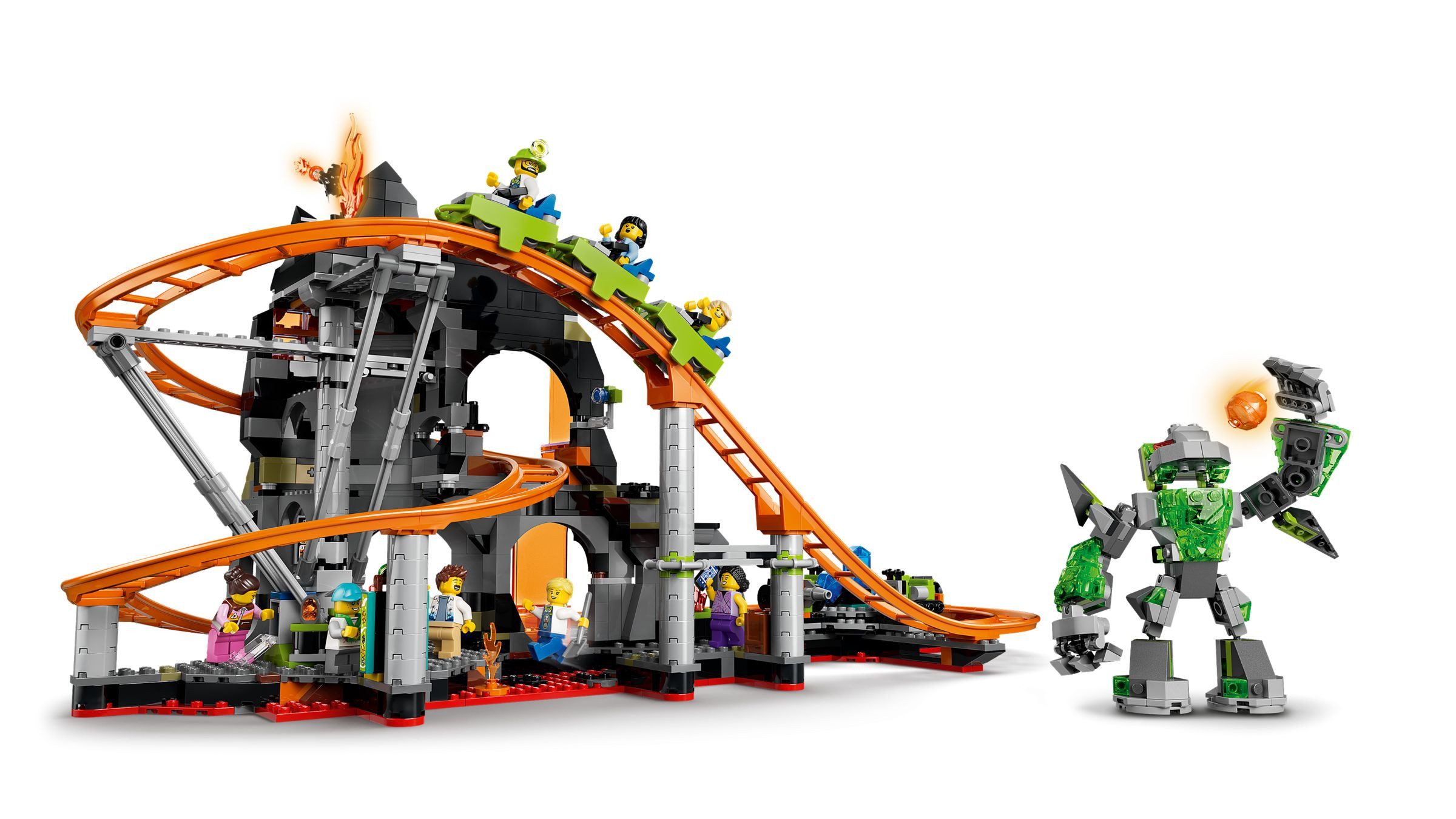 LEGO® City 60501 Lava Land-Achterbahnpark Konstruktionsspielsteine, (Set, 1165 Teile) – Bild 5 von 5
