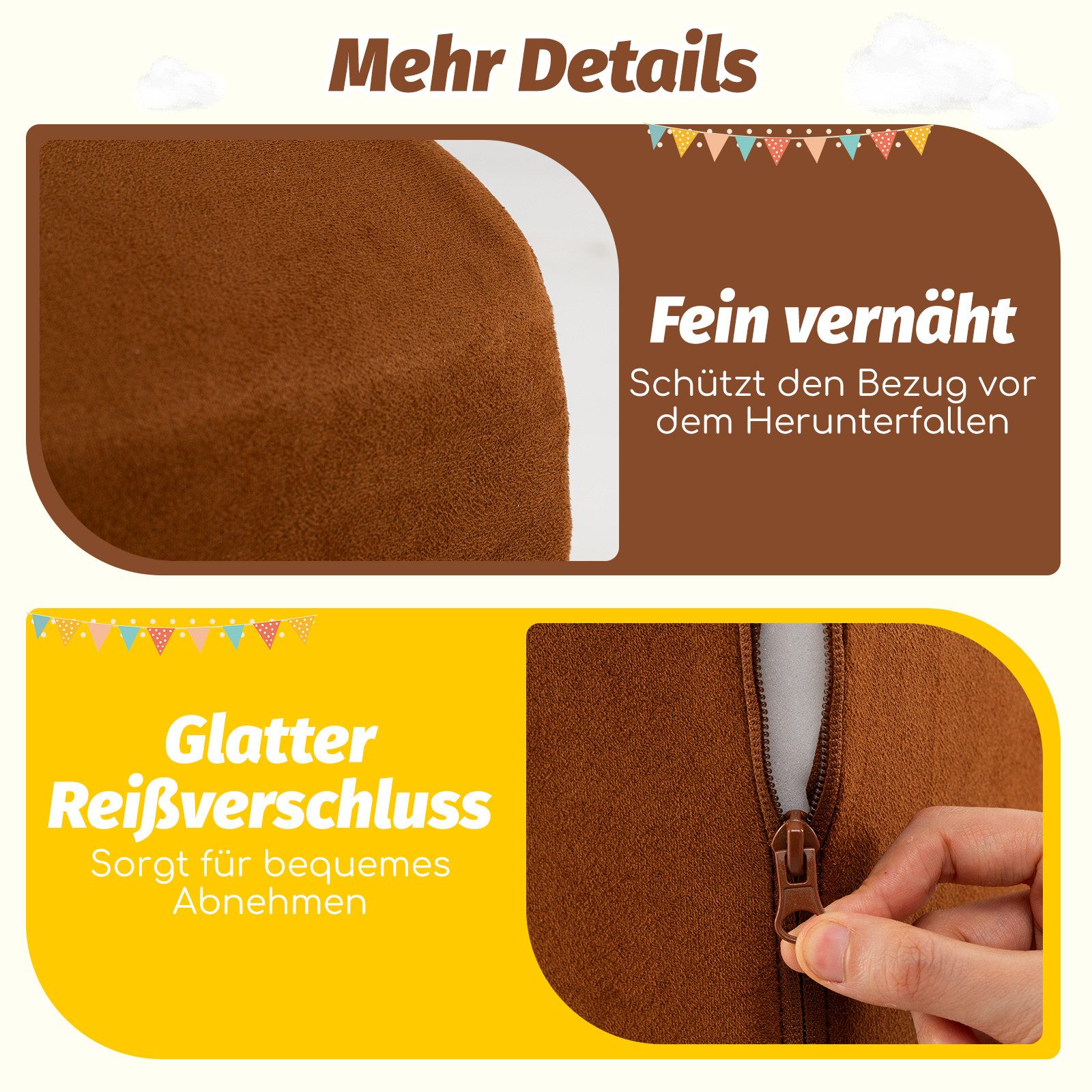 COSTWAY Spielbausteine, 5 TLG. Schaumstoffbausteine für Kinder, Baby