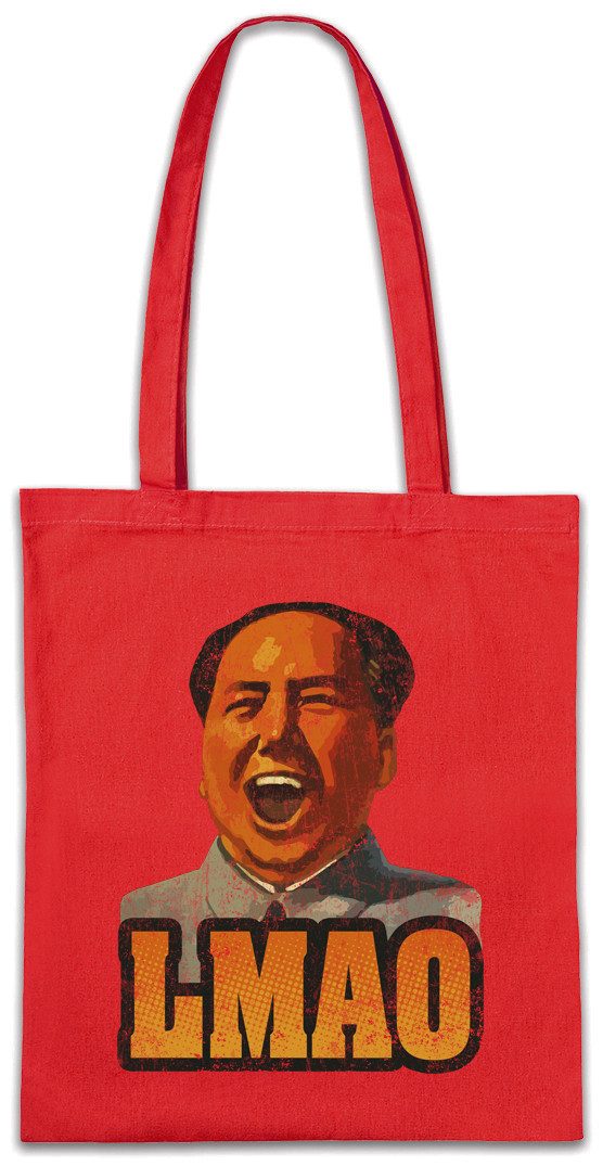 Beuteltasche LMAO Stofftasche Geek Nerd Mao Cat Cats Tse-Tung Sozialist Kommunist