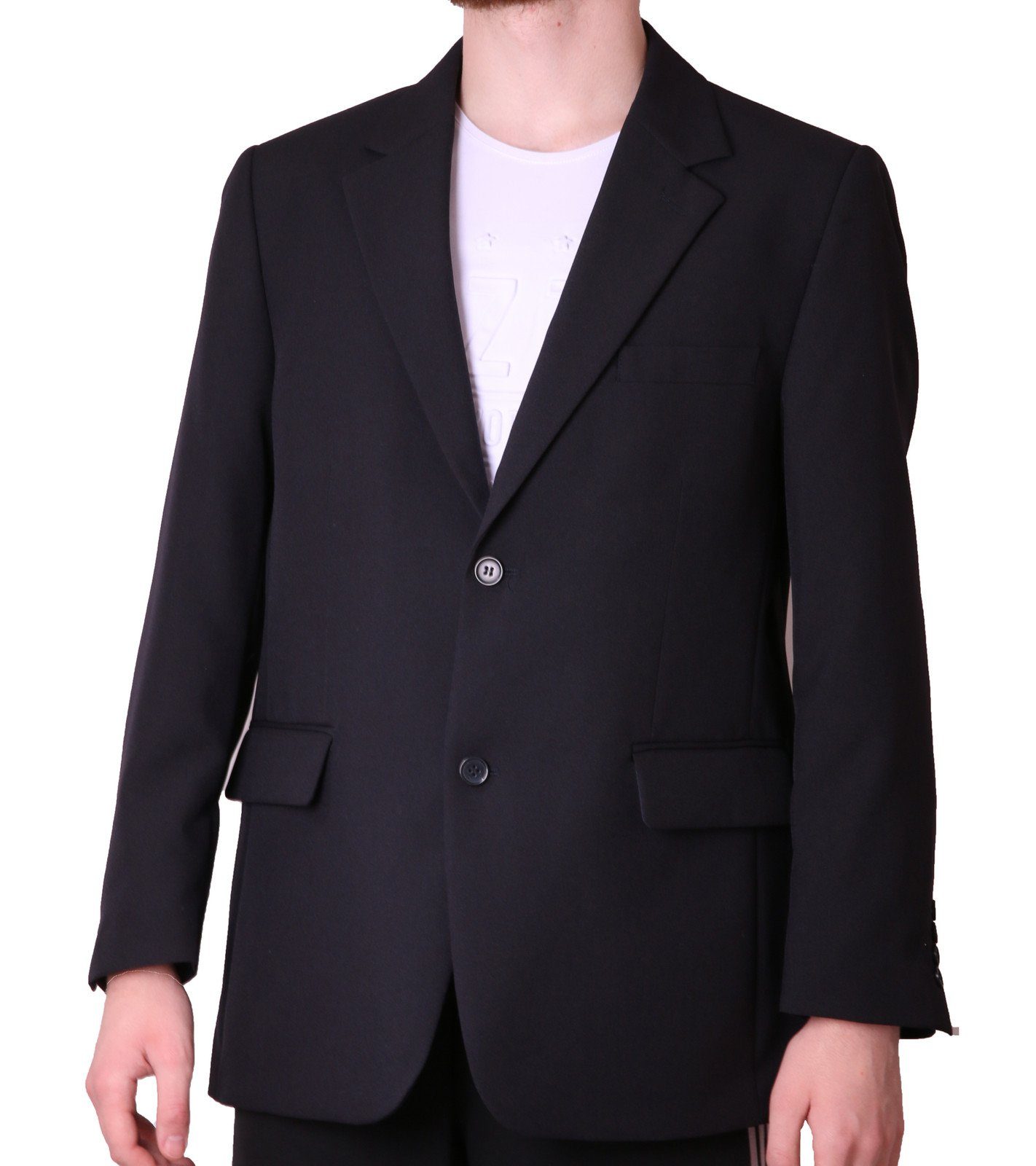 Studio Coletti Sakko STUDIO COLETTI Anzugs-Jacke stilbewusstes Jackett  Herren Sakko mit Pattentaschen Kurzgrößen Business-Jackett Blau