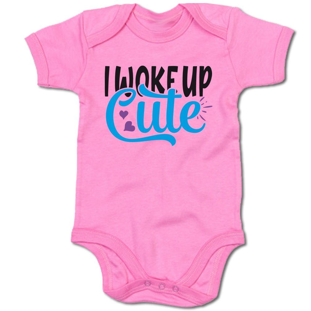 G-graphics Kurzarmbody I woke up cute Baby Body mit Spruch / Motiv / Aufdruck • mit Weihnachtsmotiv