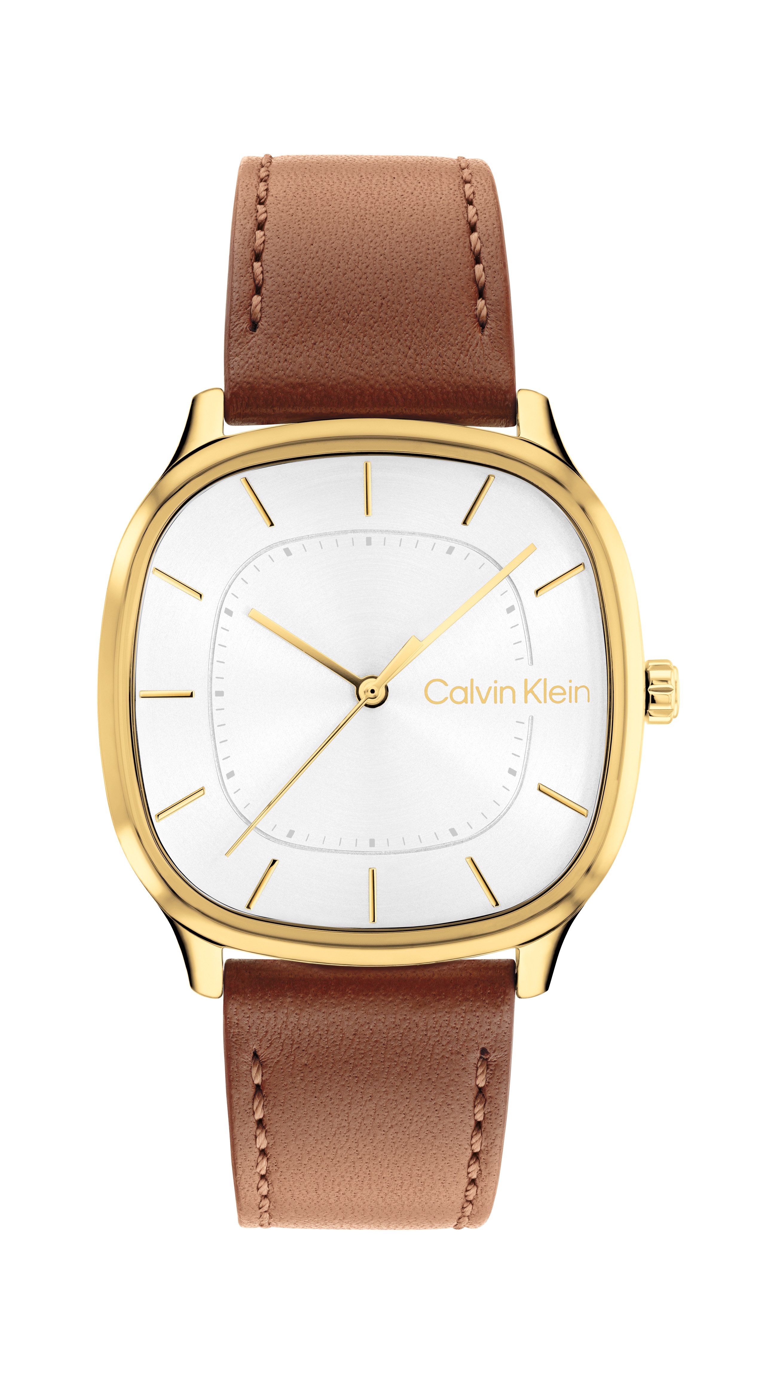 Calvin Klein Quarzuhr CK SHAPE 25200578, Armbanduhr, Damenuhr, Herrenuhr, Lederarmband, analog