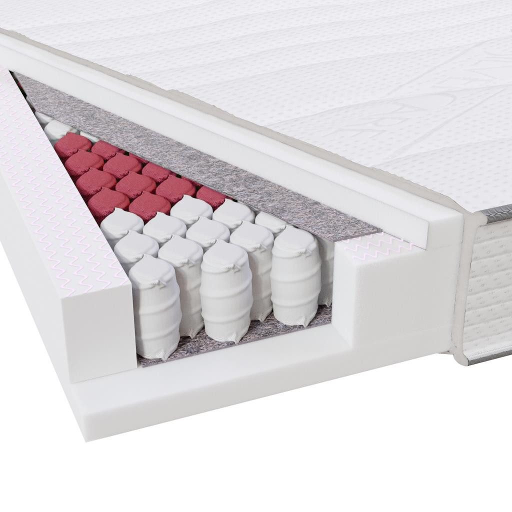 Taschenfederkernmatratze MEDIC SILVER PLUS, MSS e.K., 24 cm hoch, Tonnentaschenfederkernmatratze, abnehmbarer Bezug