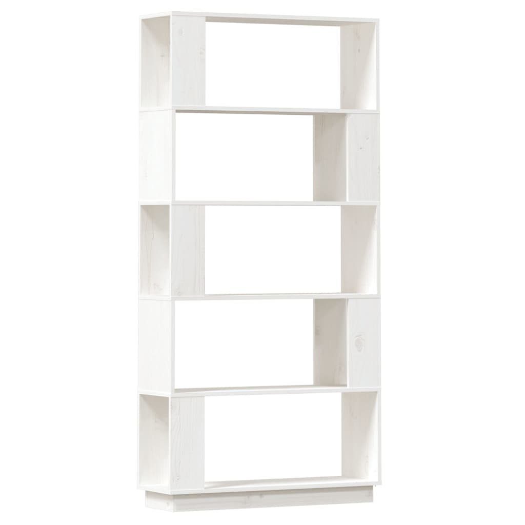 furnicato Bücherregal Bücherregal/Raumteiler Massivholz Weiß cm 80x25x163,5 Kiefer
