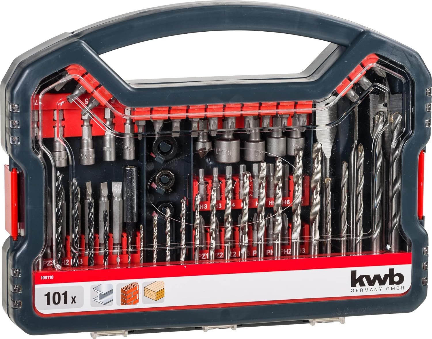 kwb Bohrer- und Bit-Set kwb Power-Box 101-tlg. Bohrer- und Bit-Set, bestehend aus Bits, Steckn, kwb Power-Box 101-tlg. Bohrer- und Bit-Set, bestehend aus Bits, Steckn