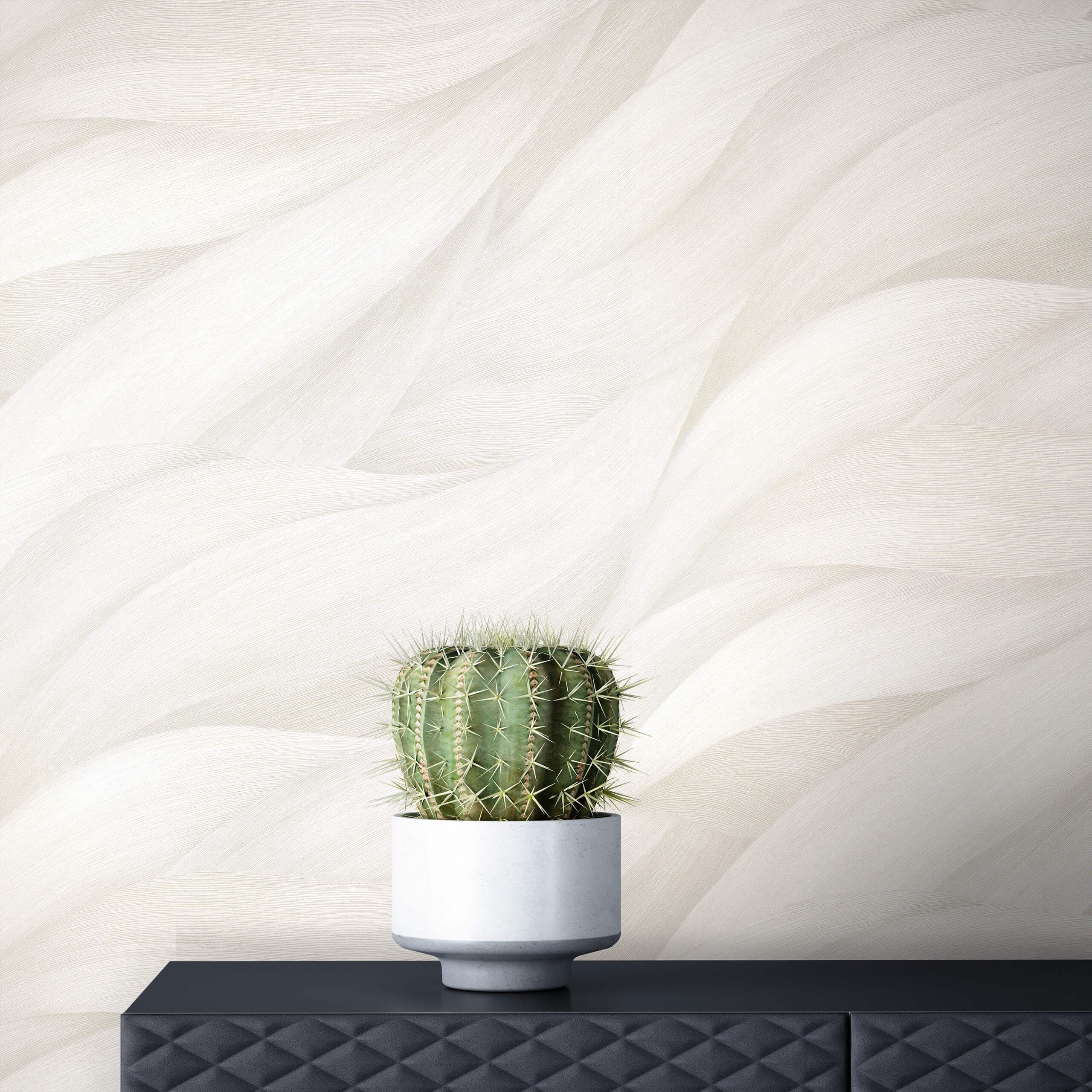 Newroom Vliestapete, Weiß Tapete Modern Blätter - Mustertapete Abstrakt Wel günstig online kaufen