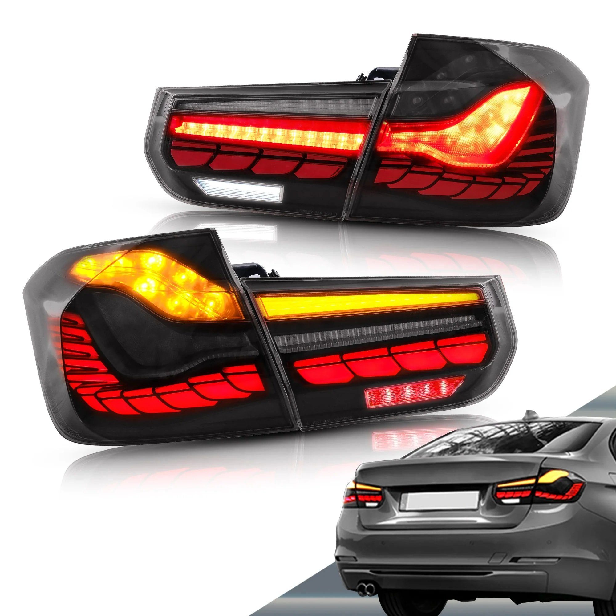 LED Rückleuchten SET Smoke dynamische Blinker OLED Funktion passt für BMW  5er F10 Limousine