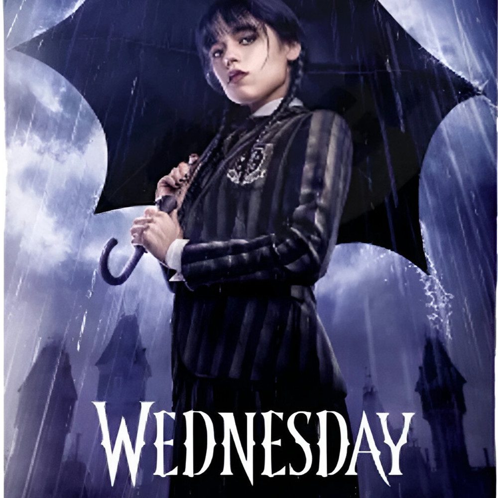 Wednesday Bettwäsche Netflix Wednesday Mikrofaser Bettwäsche Set, 2 teilig, Deckenbezug 135/140x200 cm Kissenbezug 70x90 cm