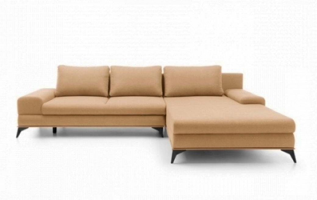 JVmoebel Ecksofa Wohnzimmer Ecksofa L Form Stoffsofa Couch Sofa Möbel, 2 Teile, Made in Europe Braun