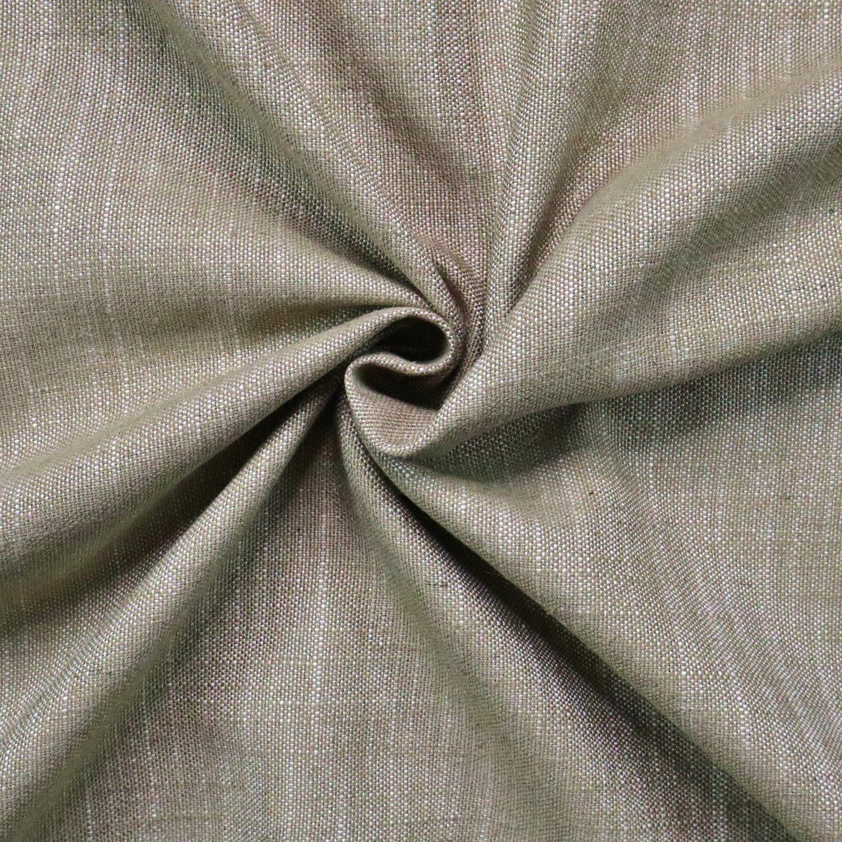 Stofferia Stoff Dekostoff Leinen-Viskose Uni Coen Olive, Breite 140 cm, Meterware