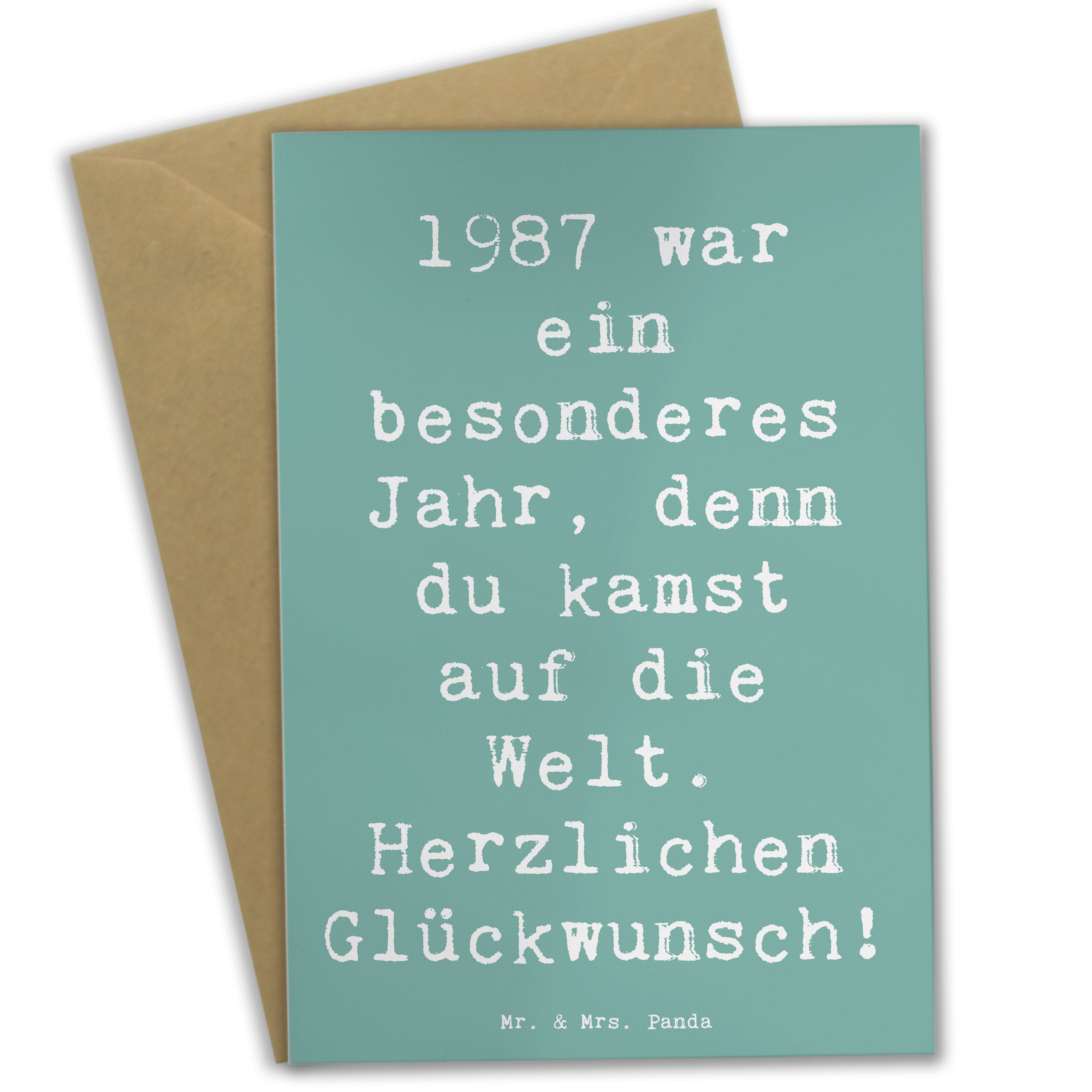 Grußkarte 1987 Geburtstag - Meeresbrise - Geschenk, Geburtstagsjahr, Geburtstag